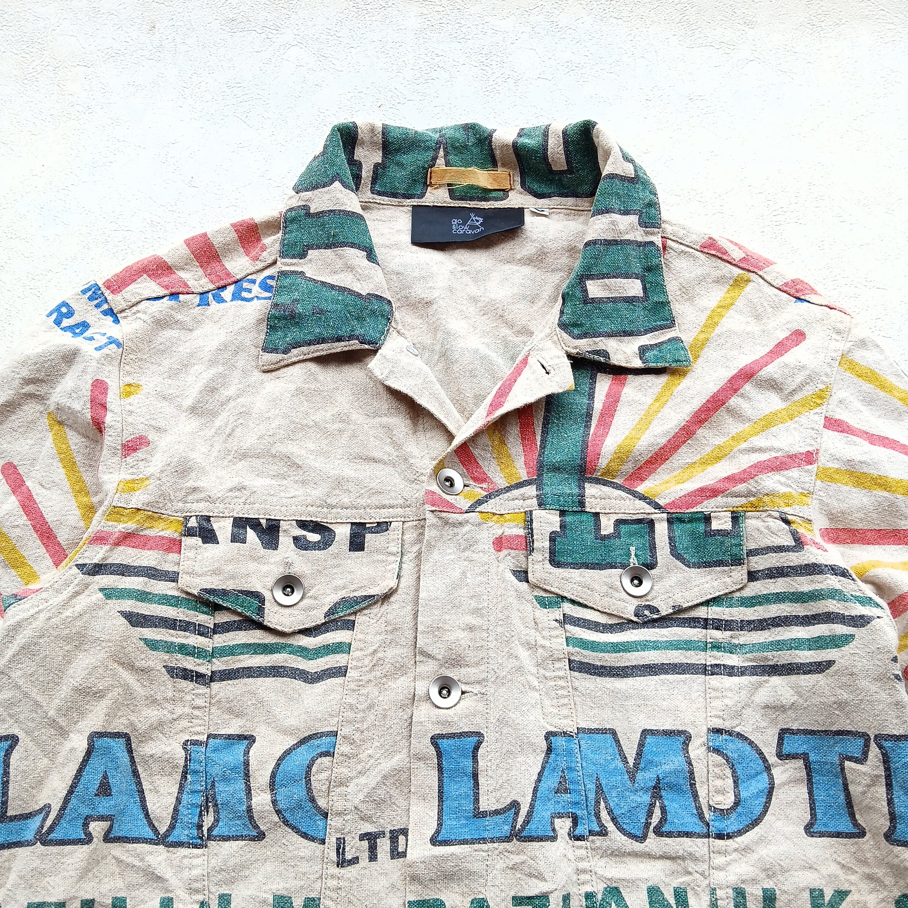 Japanese Brand × go slow caravan GO SLOW CARAVAN OVERPRINT ART JESUS DENIM JACKET Size L / US 10 / IT 46 - 3 Thumbnail