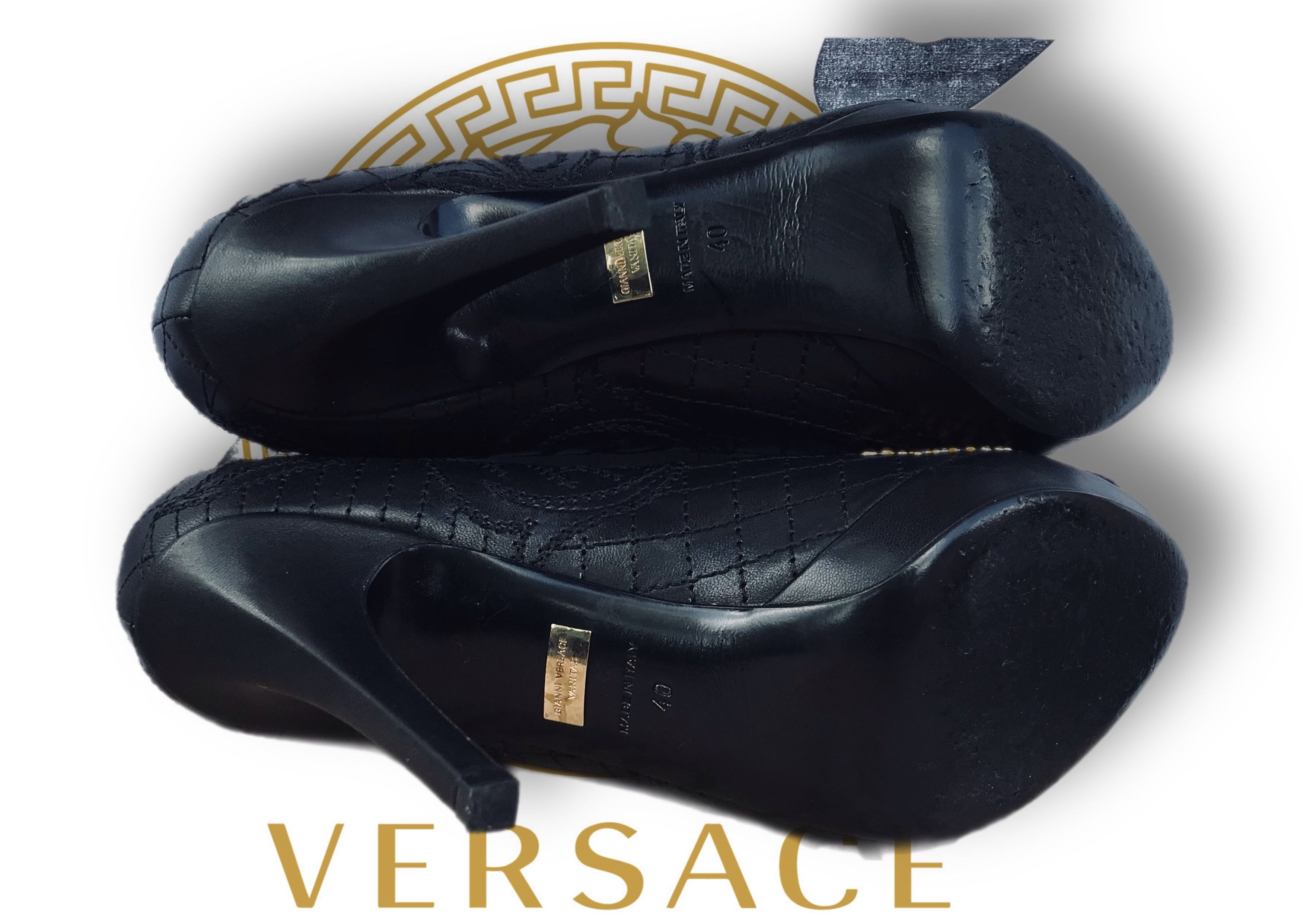 Versace Gianni Versace Vanitas Heels Pump 120 mm Leather Spikes Size US 10 / IT 40 - 7 Thumbnail