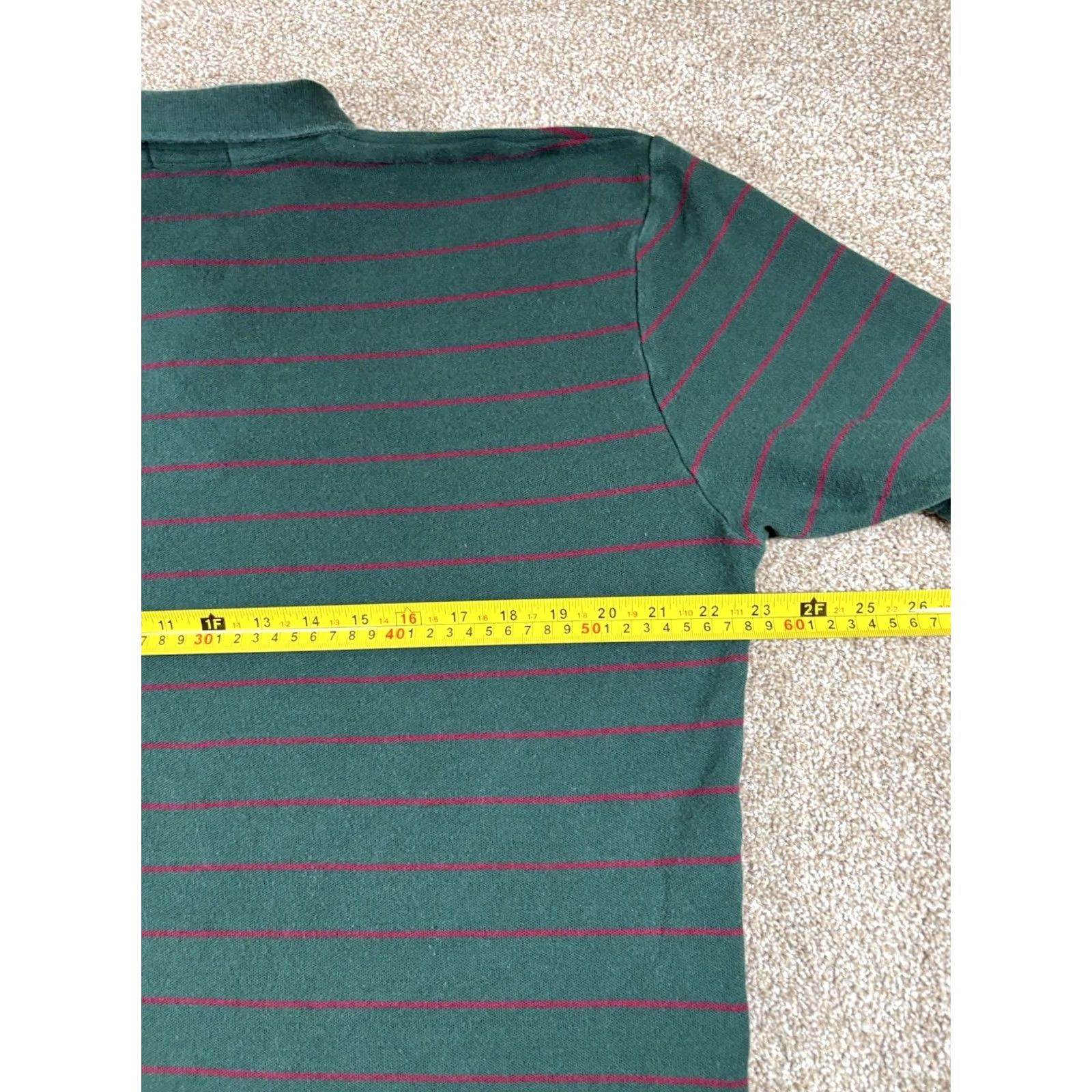 Ralph Lauren VINTAGE Ralph Lauren Polo Golf Shirt Mens XL Green Striped Collared Polo Size US XL / EU 56 / 4 - 7 Thumbnail