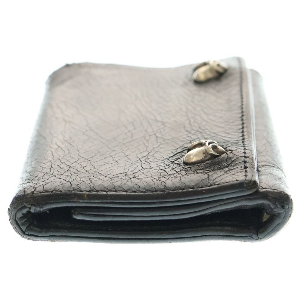 Chrome Hearts Chrome Hearts 3Fold Heart Button Wallet Black Size ONE SIZE - 3 Thumbnail