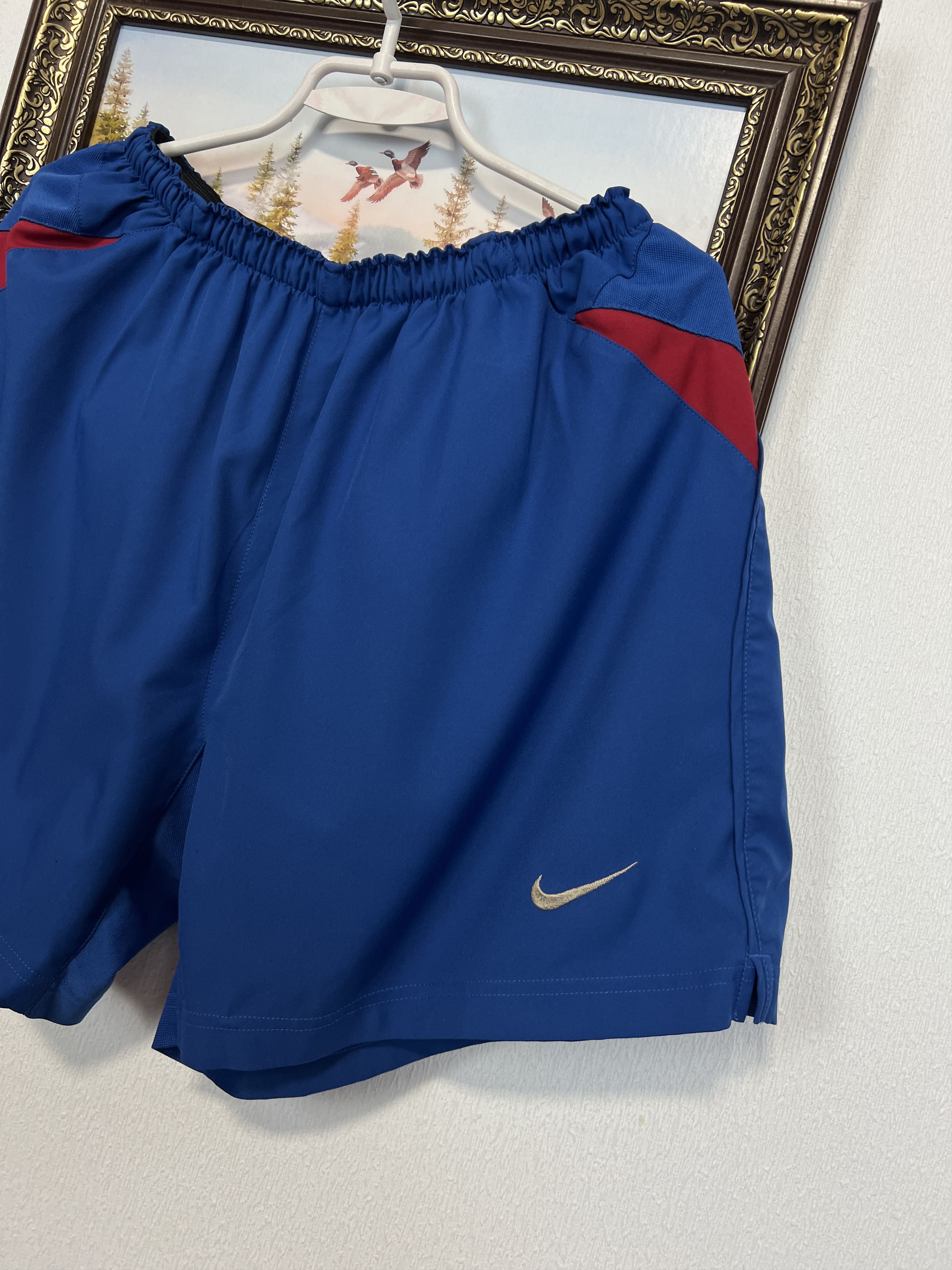 Nike Vintage Barcelona Football Shorts Soccer Track Rare Hype Size US 34 / EU 50 - 2 Thumbnail