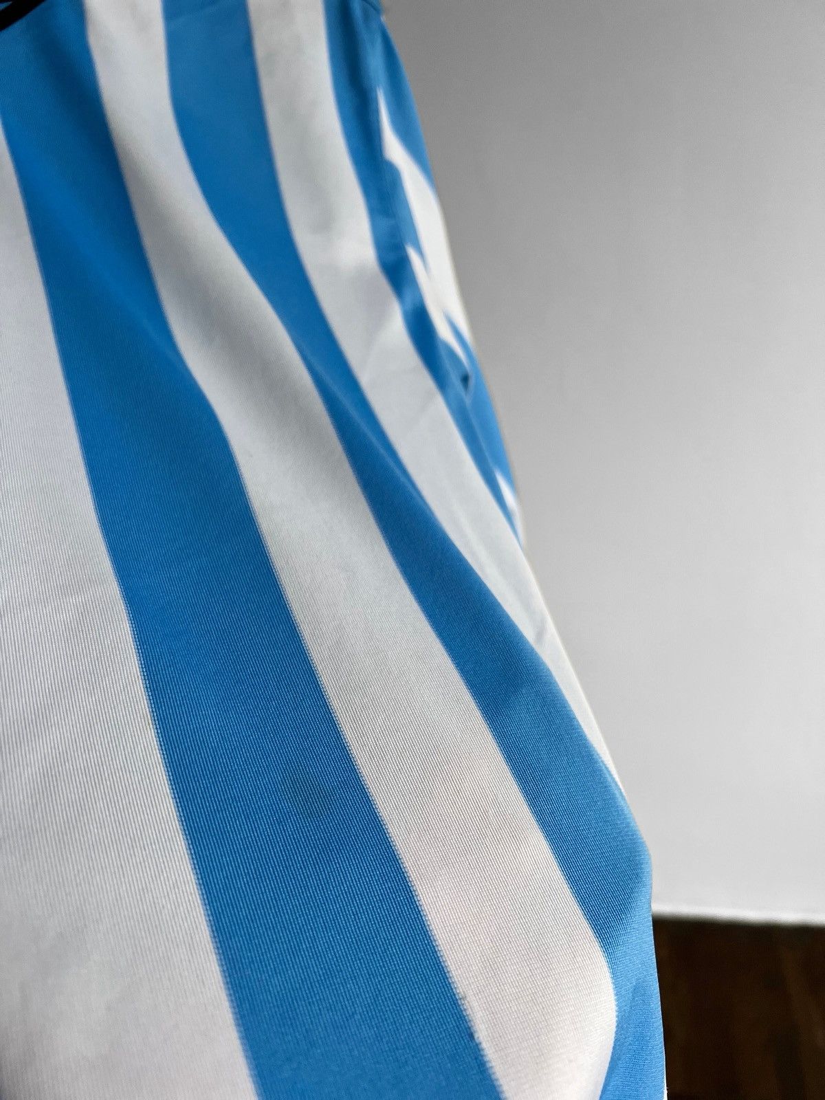 Nike × Vintage Nike Vintage 00s Blue White Striped Long Sleeve Jersey Size US S / EU 44-46 / 1 - 5 Thumbnail
