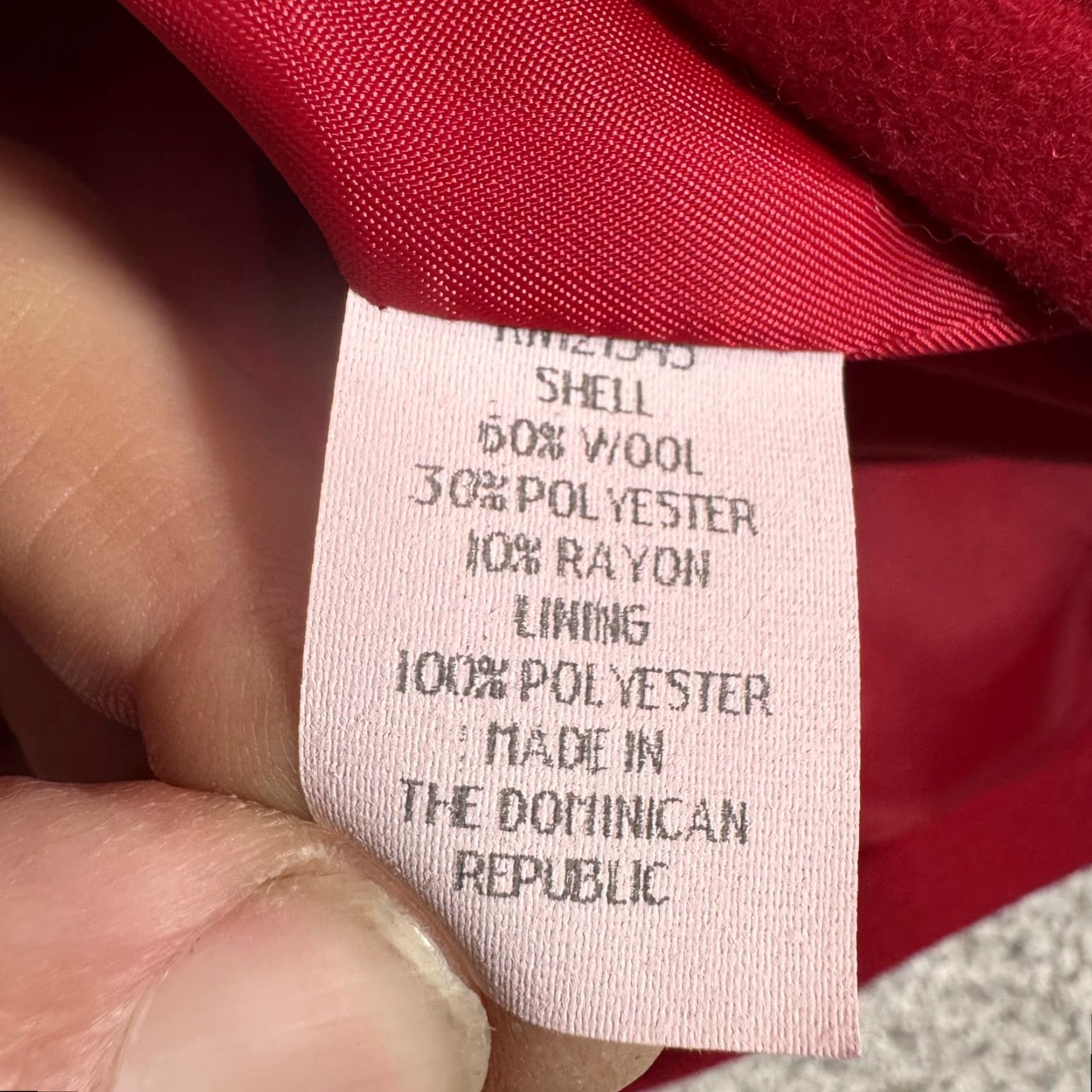 London Fog VINTAGE London Fog Coat M Wool Blend Button Front Lined Winter Jacket Red Womens Mid-Length Size M / US 6-8 / IT 42-44 - 6 Thumbnail
