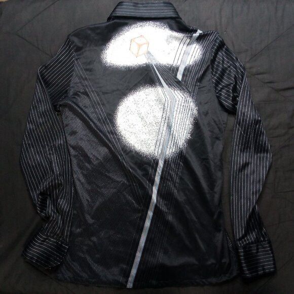 Vintage Vintage Bonhomme MCM Abstract Geometric Stripes Disco Shirt Size US L / EU 52-54 / 3 - 6 Thumbnail