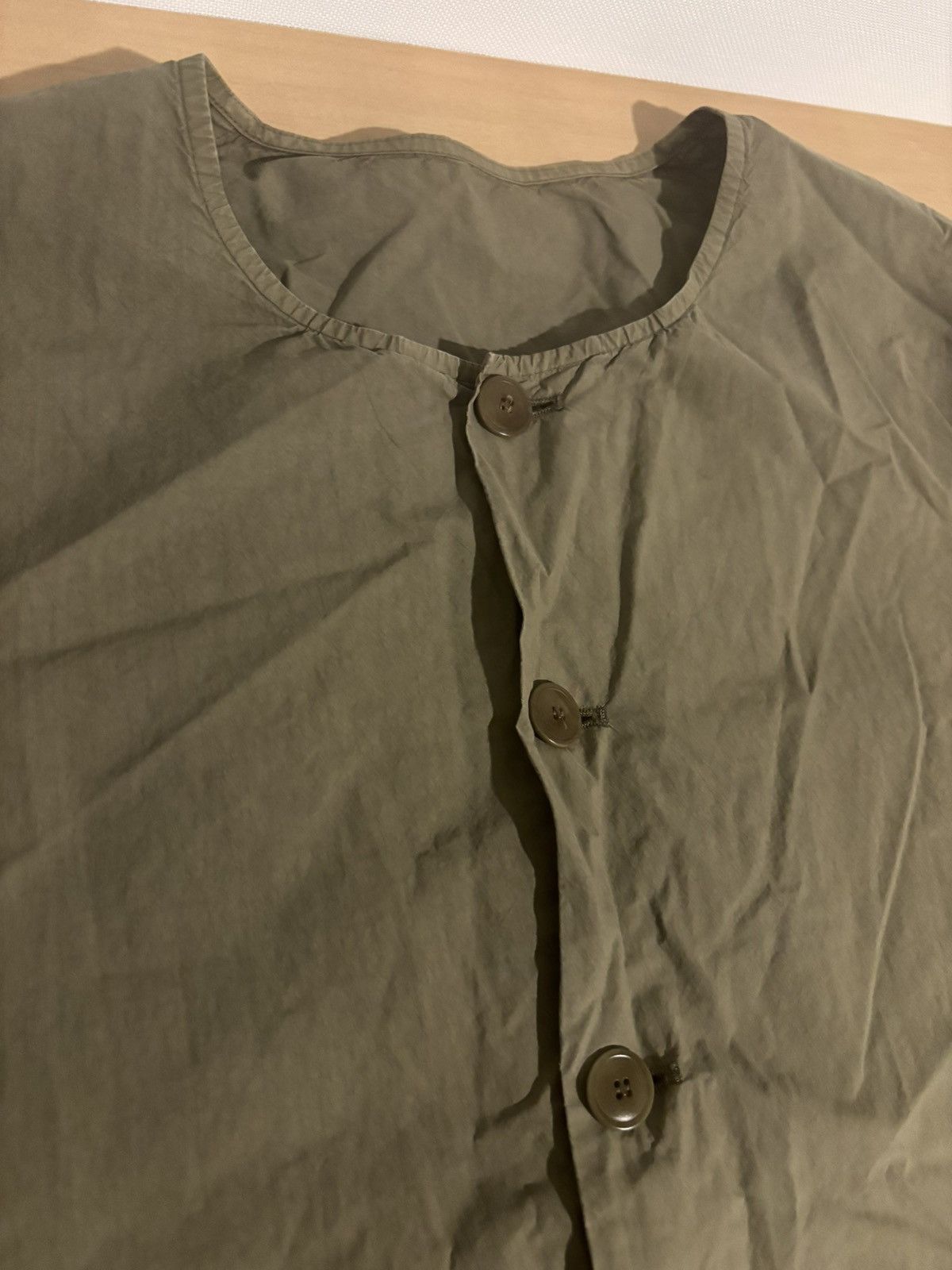 Casey Casey Paper Collarless Shirt 10HC94 | Grailed