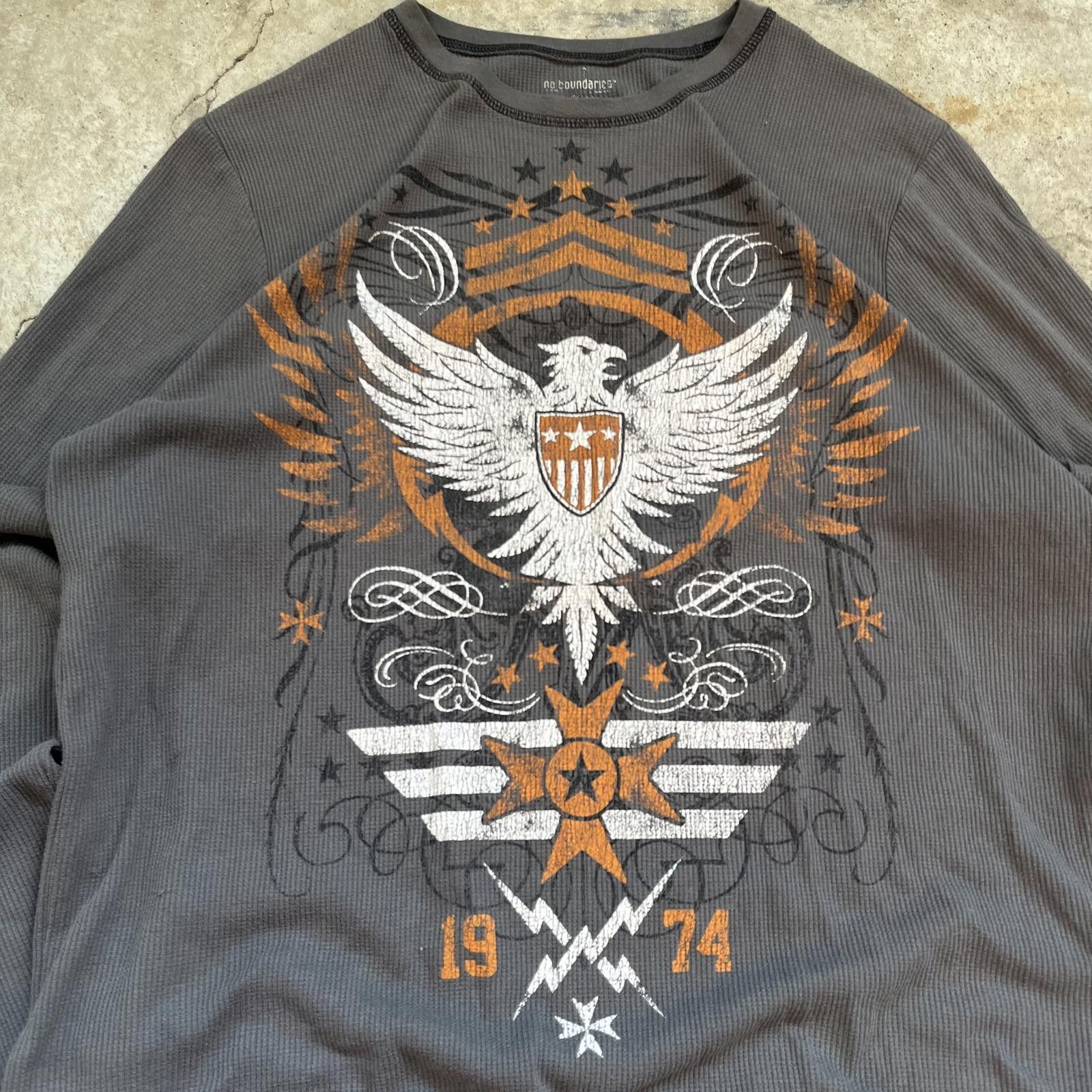 Vintage Vintage Y2K No Boundaries Military Grunge Thermal Shirt Size US XL / EU 56 / 4 - 2 Thumbnail