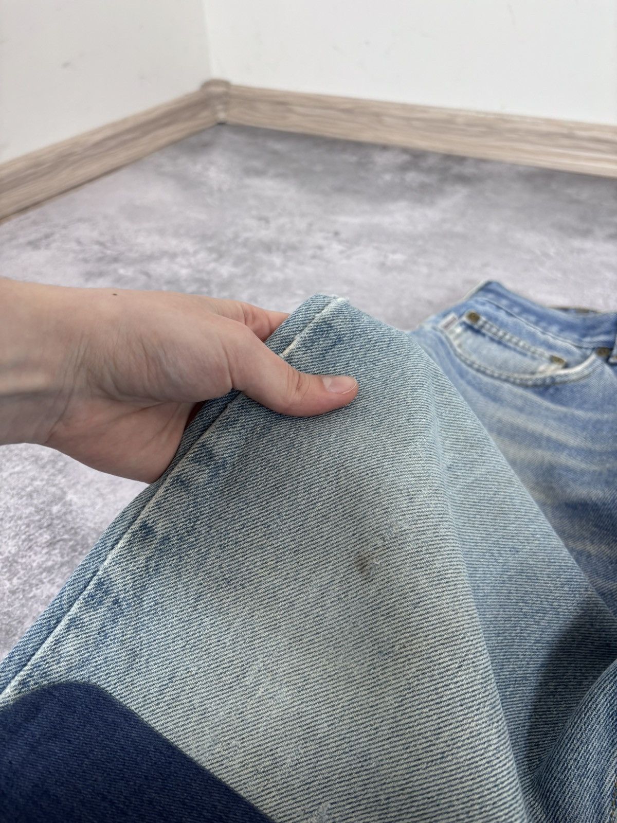Carhartt Vintage Carhartt Faded Light Blue Denim Jeans B17 DST Size US 33 - 15 Thumbnail