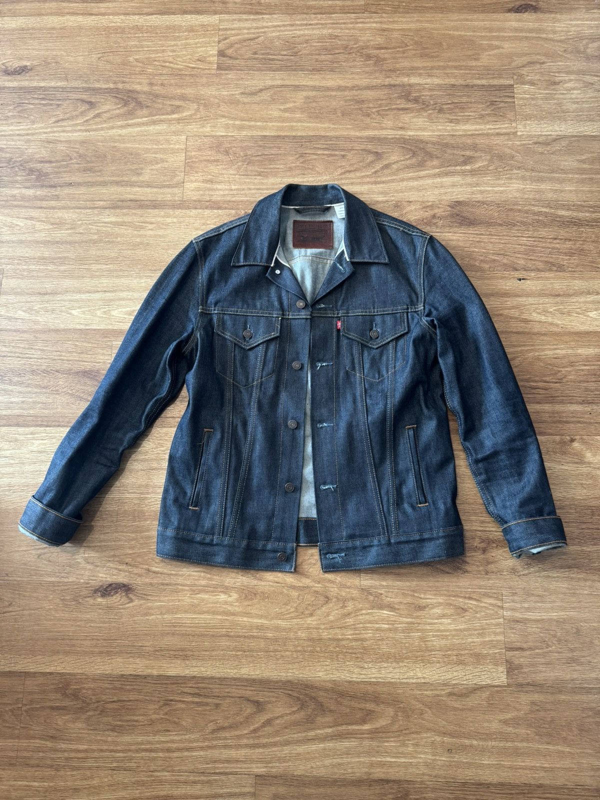 Levi's Levi’s Selvedge Trucker Denim Sample Jacket Size US L / EU 52-54 / 3 - 1 Thumbnail