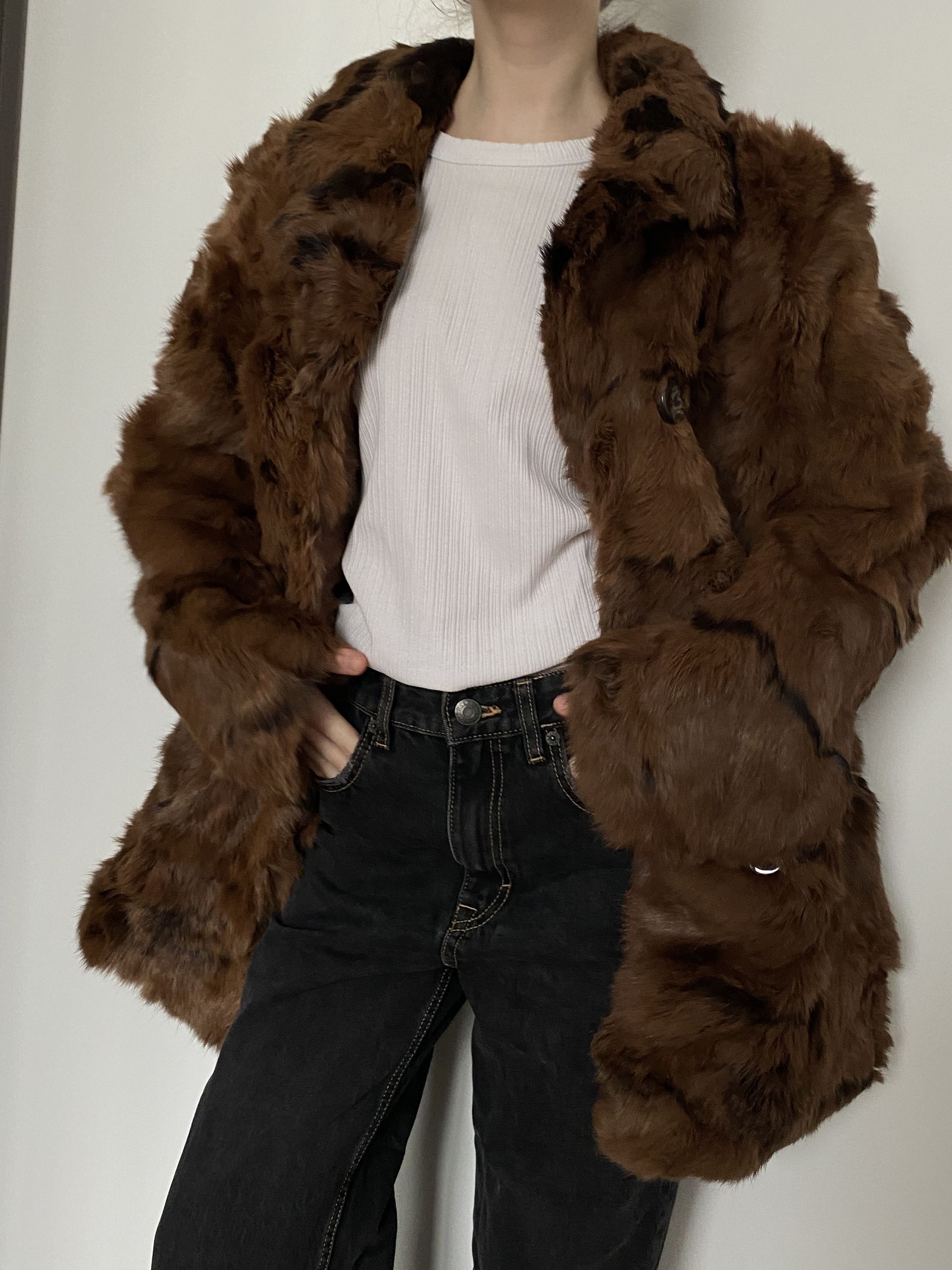 Other Vintage Rabbit Fur Coat Size M / US 6-8 / IT 42-44 - 3 Thumbnail