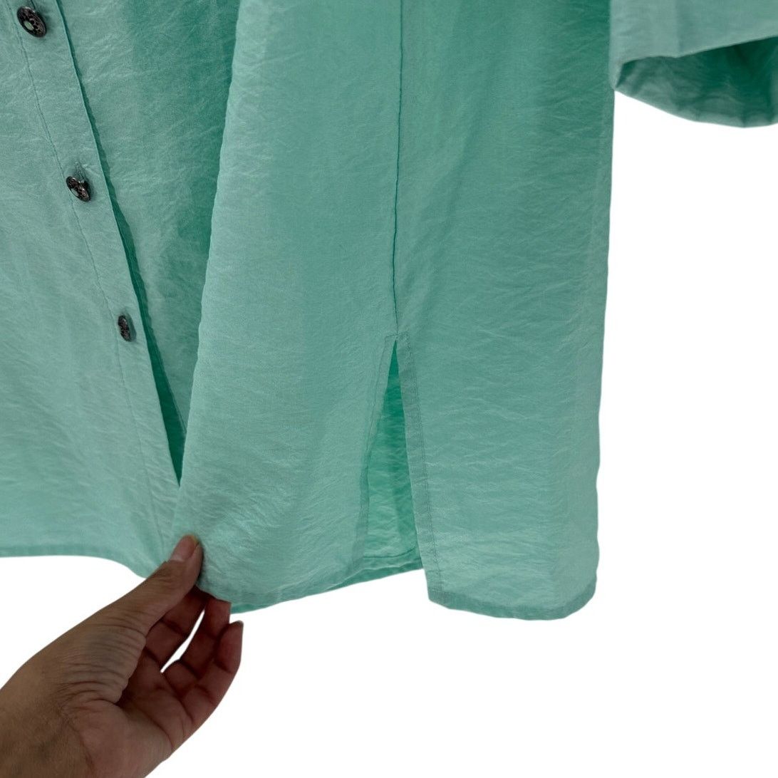 Other Ali Miles sea foam artsy lightweight button-down top size XL Size XL / US 12-14 / IT 48-50 - 8 Thumbnail