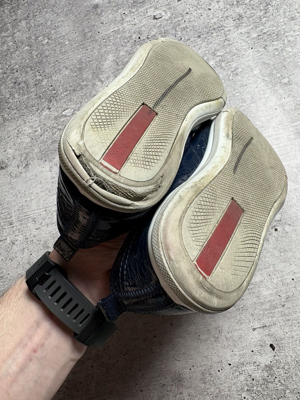 Prada Vintage Prada Leather Sneakers Size US 5.5 / EU 38 - 13 Thumbnail