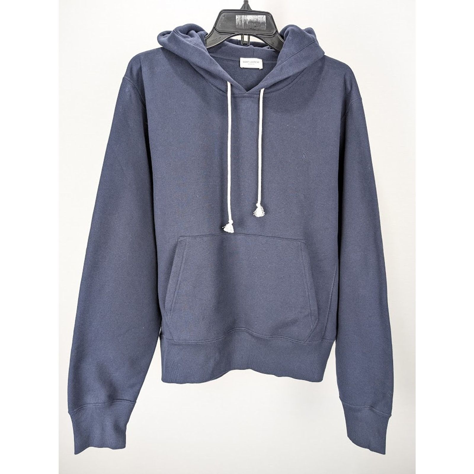 Saint Laurent Paris o1rshd1 Molleton Doux Gots Hoodie In Marine Size US S / EU 44-46 / 1 - 2 Thumbnail