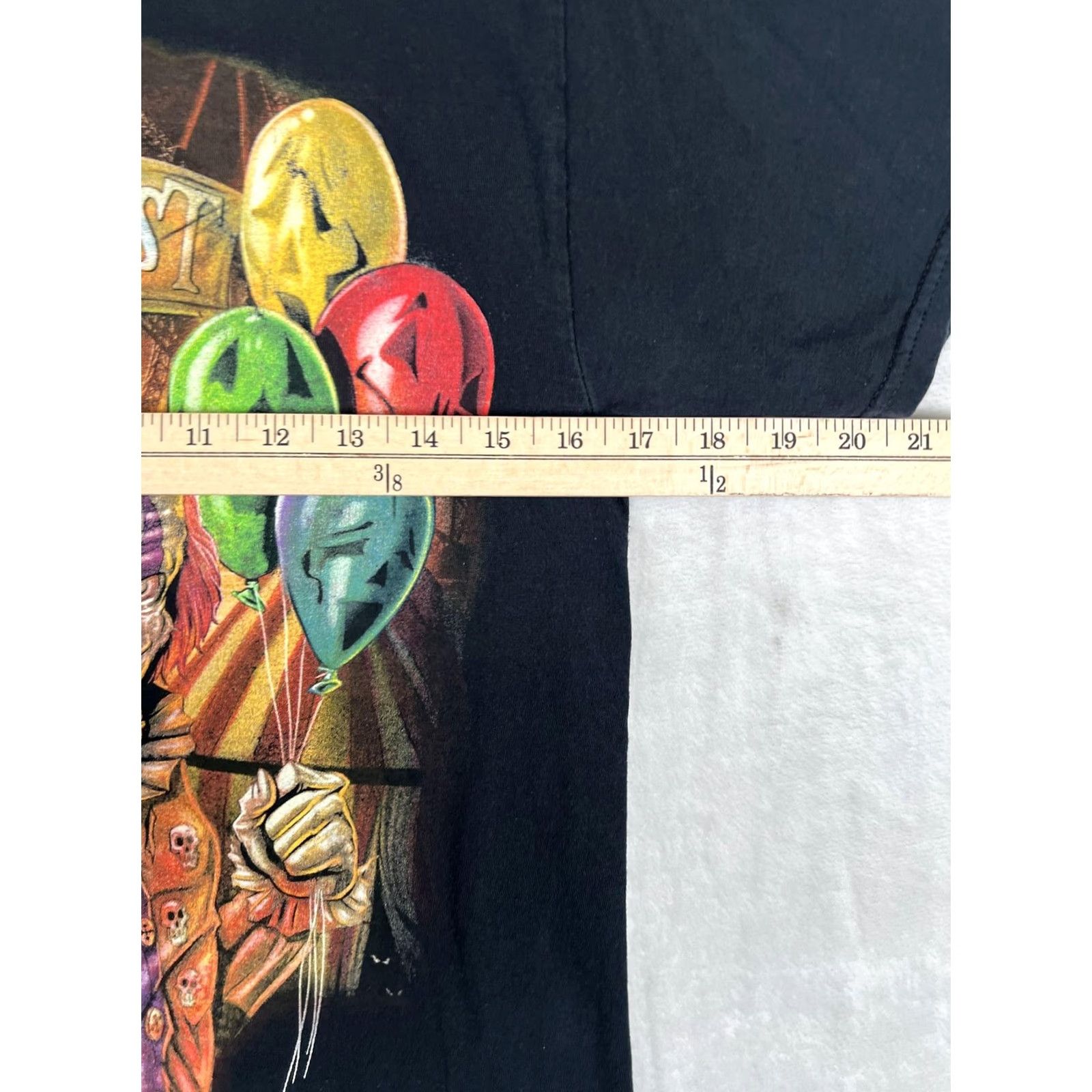 Fruit Of The Loom Six Flags Fright Fest Magic Mountain T-Shirt Mens Small Black Clown Halloween Shirt Size US S / EU 44-46 / 1 - 5 Thumbnail