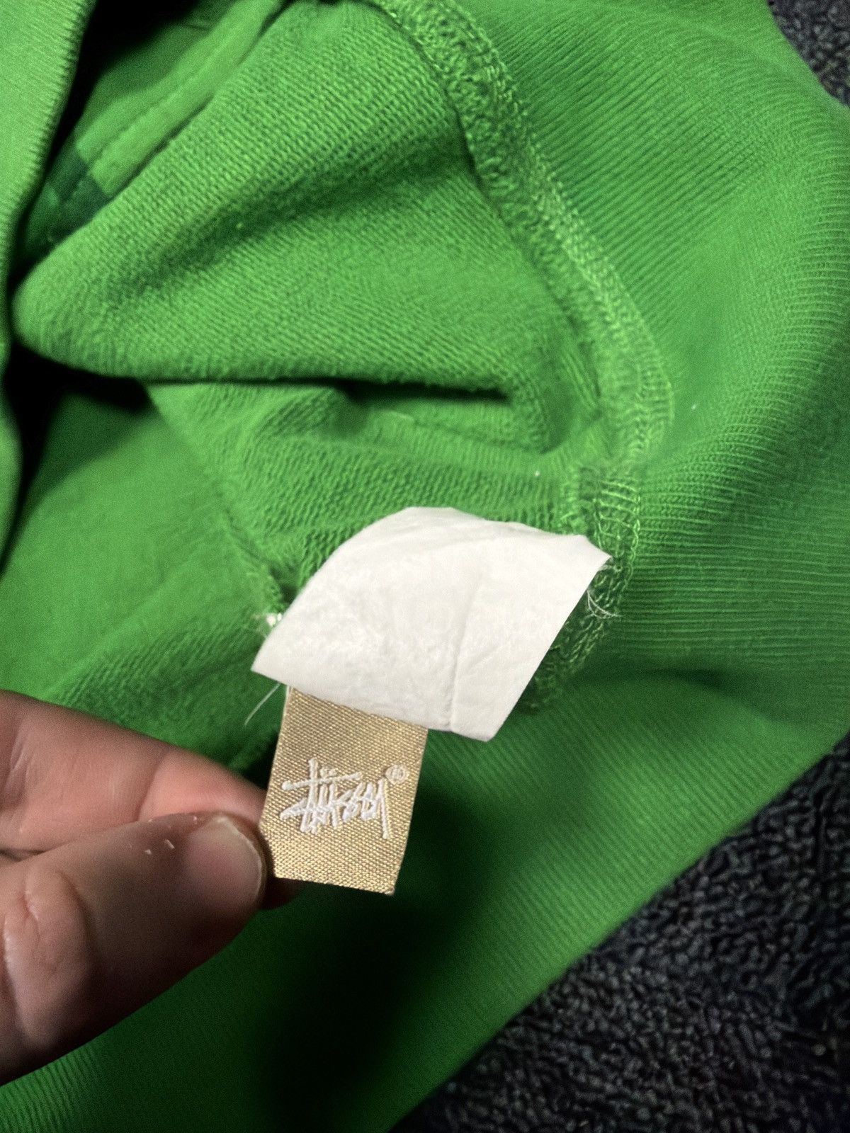 Stussy Vintage 2000s Stussy Skull Zip Up Hoodie Green - Medium Size US M / EU 48-50 / 2 - 8 Thumbnail