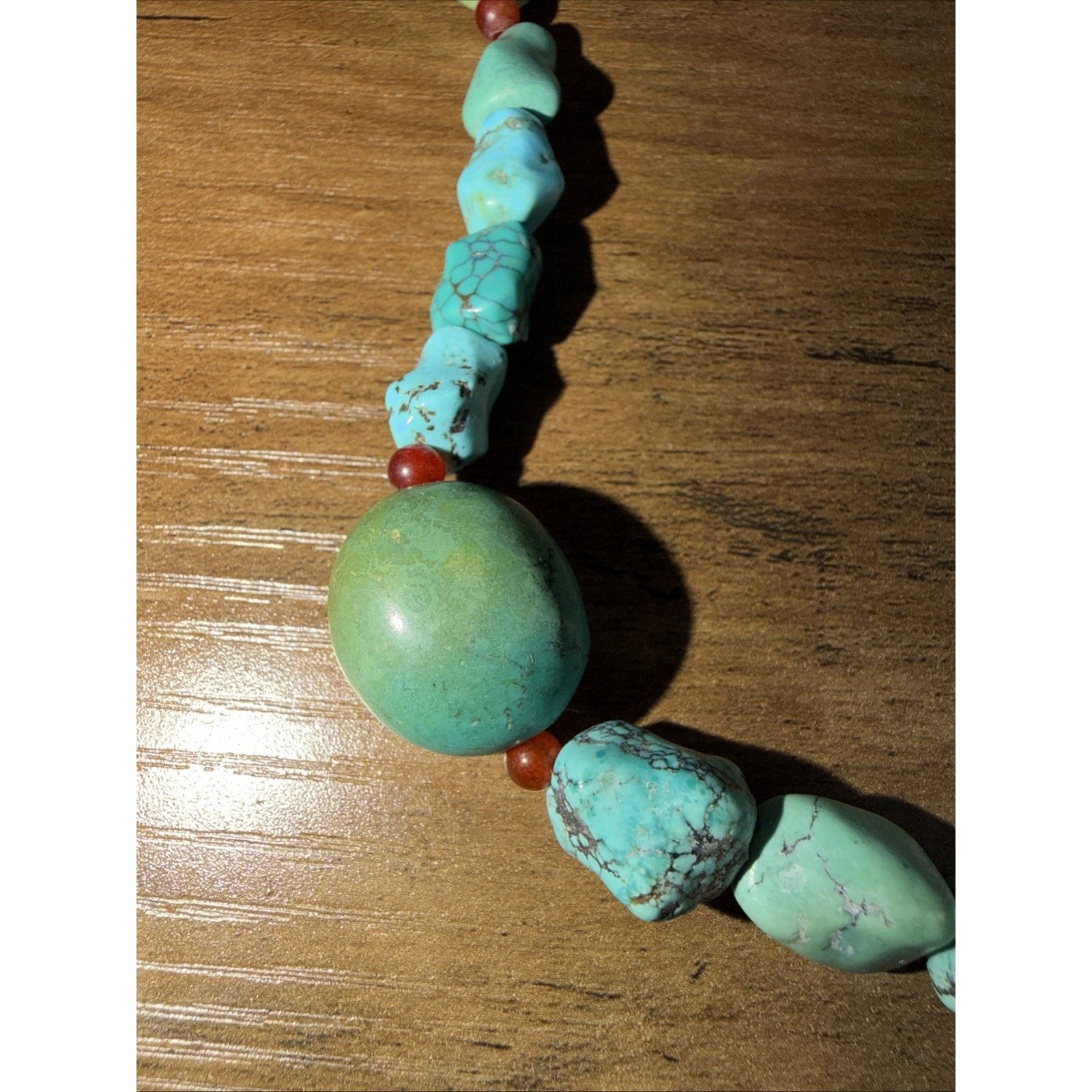 Other Genuine Turquoise Silver Necklace Handmade Southwest Native Size ONE SIZE - 7 Thumbnail