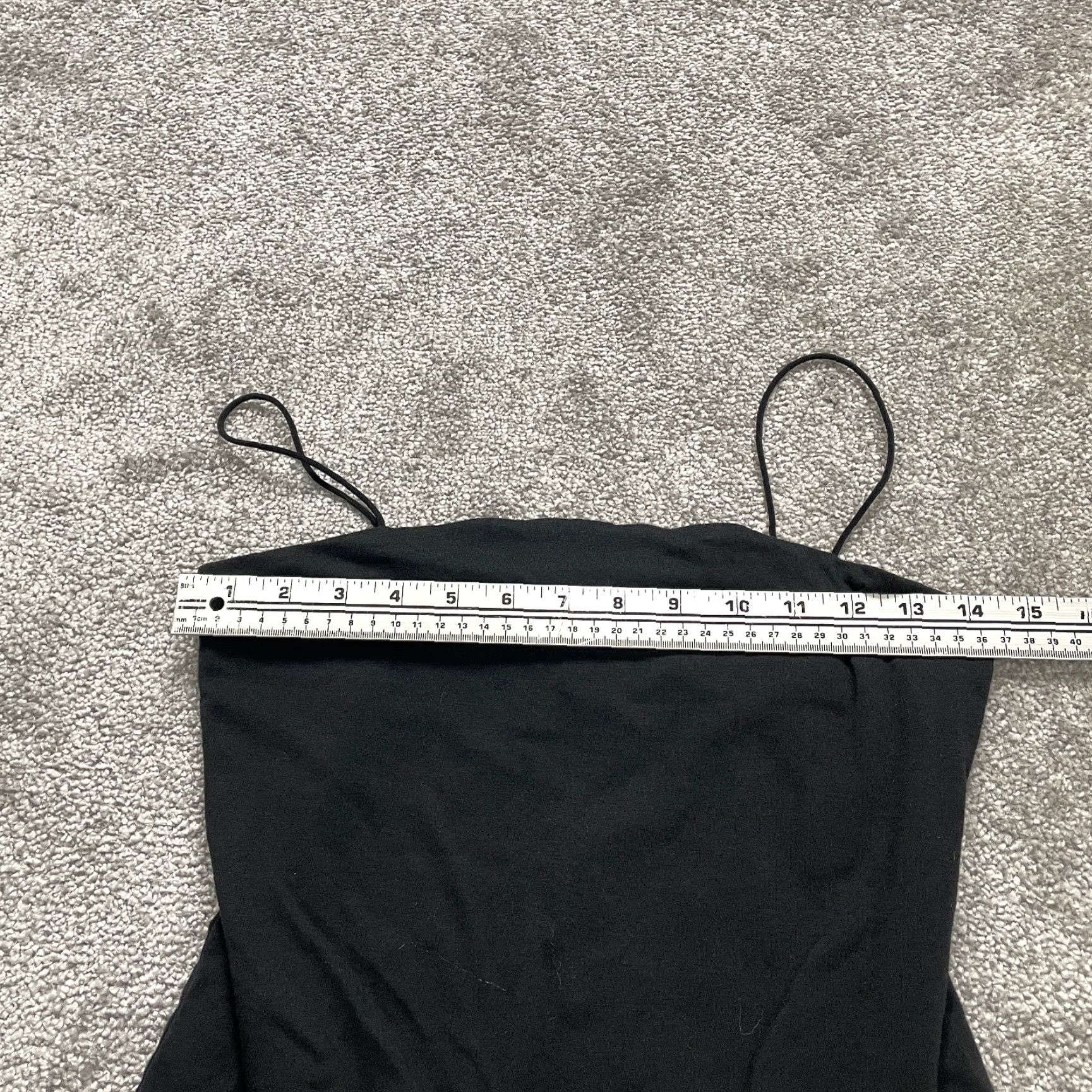 Vintage Showpo Shift Dress Womens 10 Black Solid Knee Length Sleeveless Spaghetti Strap Casual Dress Size L / US 10 / IT 46 - 5 Thumbnail