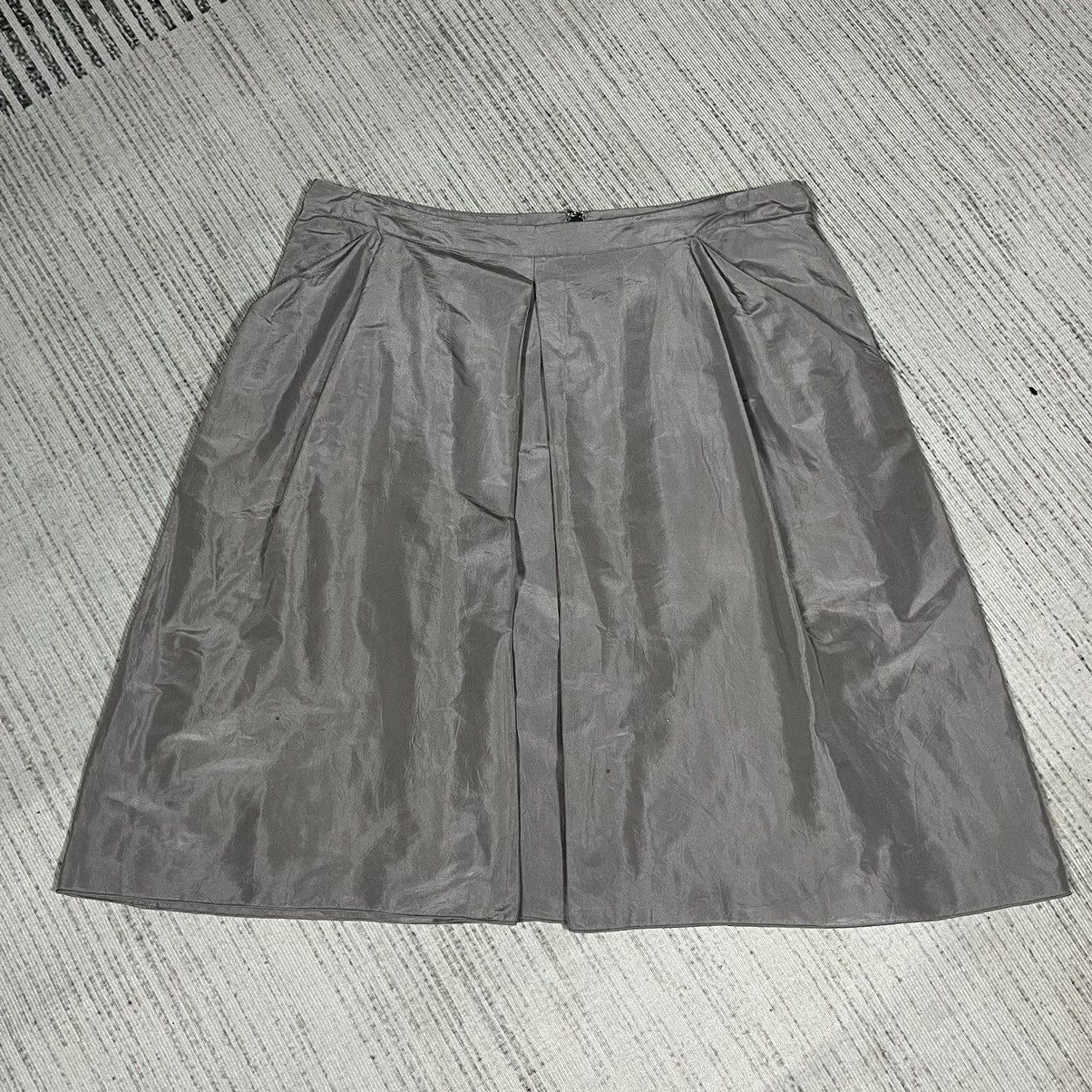 Jil Sander a37 Jil Sander Navy Silk Skirt Size 33" - 3 Thumbnail