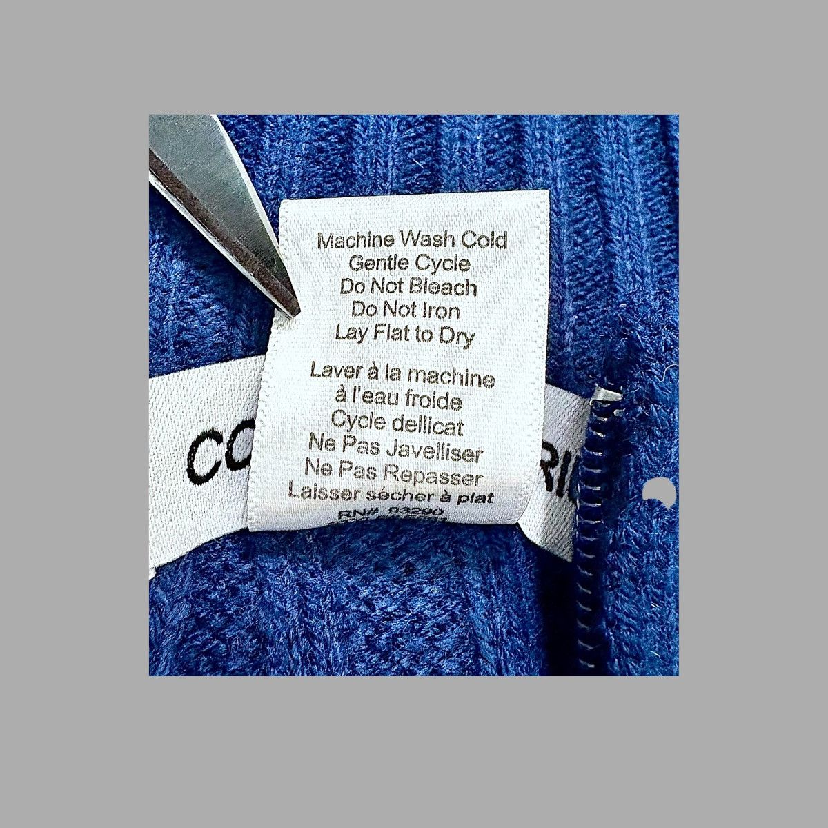 Other Cotton Emporium Women’s Blue White Zip Up Crop Sweater Sz M Size M / US 6-8 / IT 42-44 - 9 Thumbnail