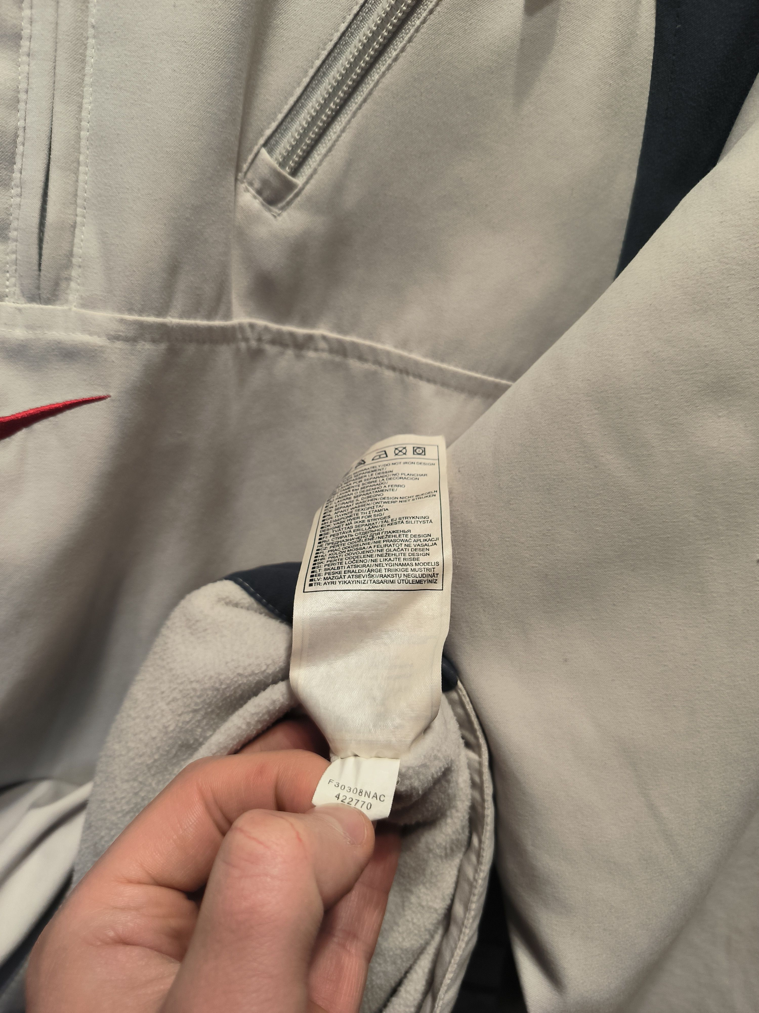 Nike × Vintage Vintage Nike Anorak Jacket Fleece Logo Center Swoosh Size US S / EU 44-46 / 1 - 7 Thumbnail