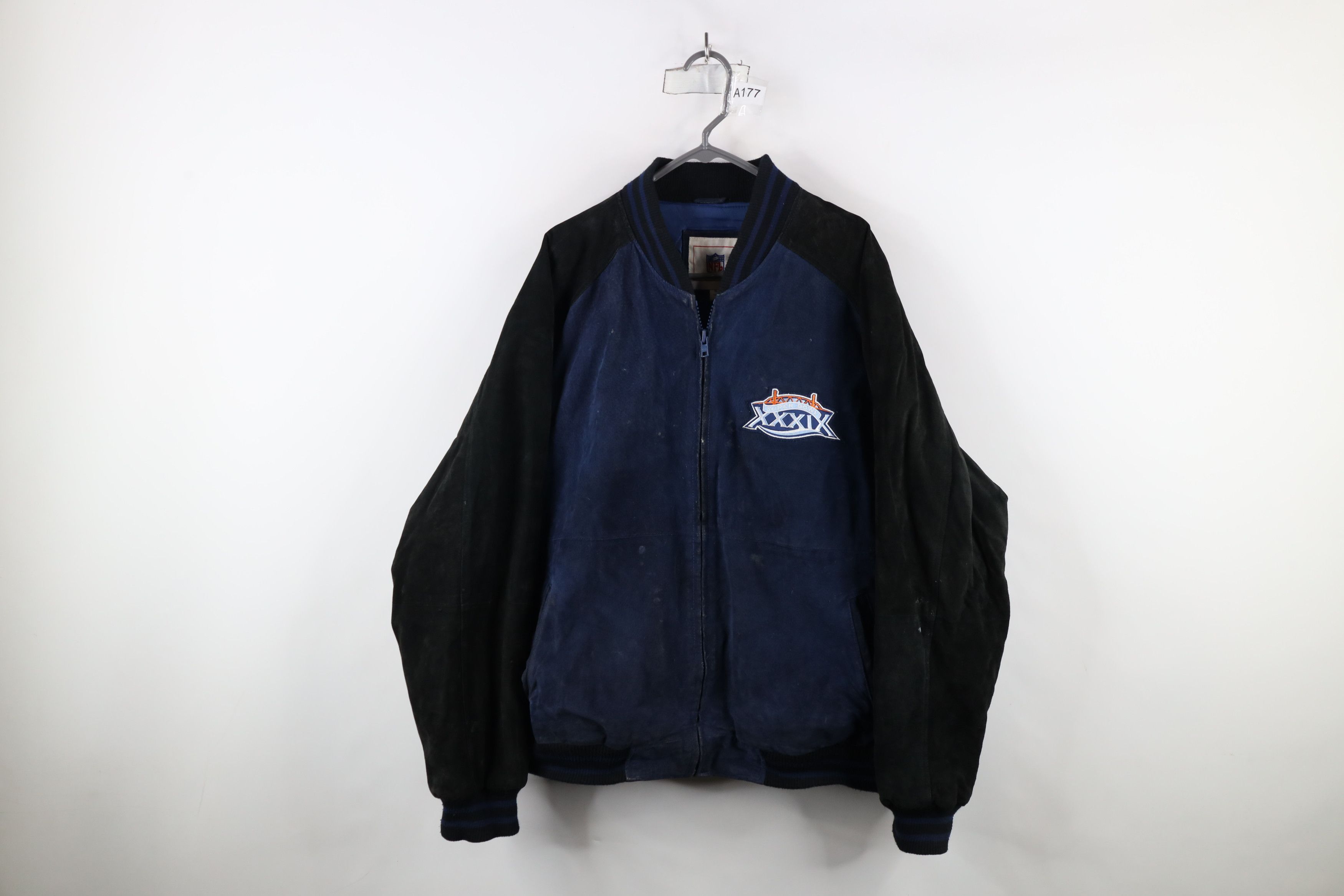 Vintage Vintage Y2K 2005 Super Bowl Suede Leather Bomber Jacket Size US XXL / EU 58 / 5 - 1 Thumbnail