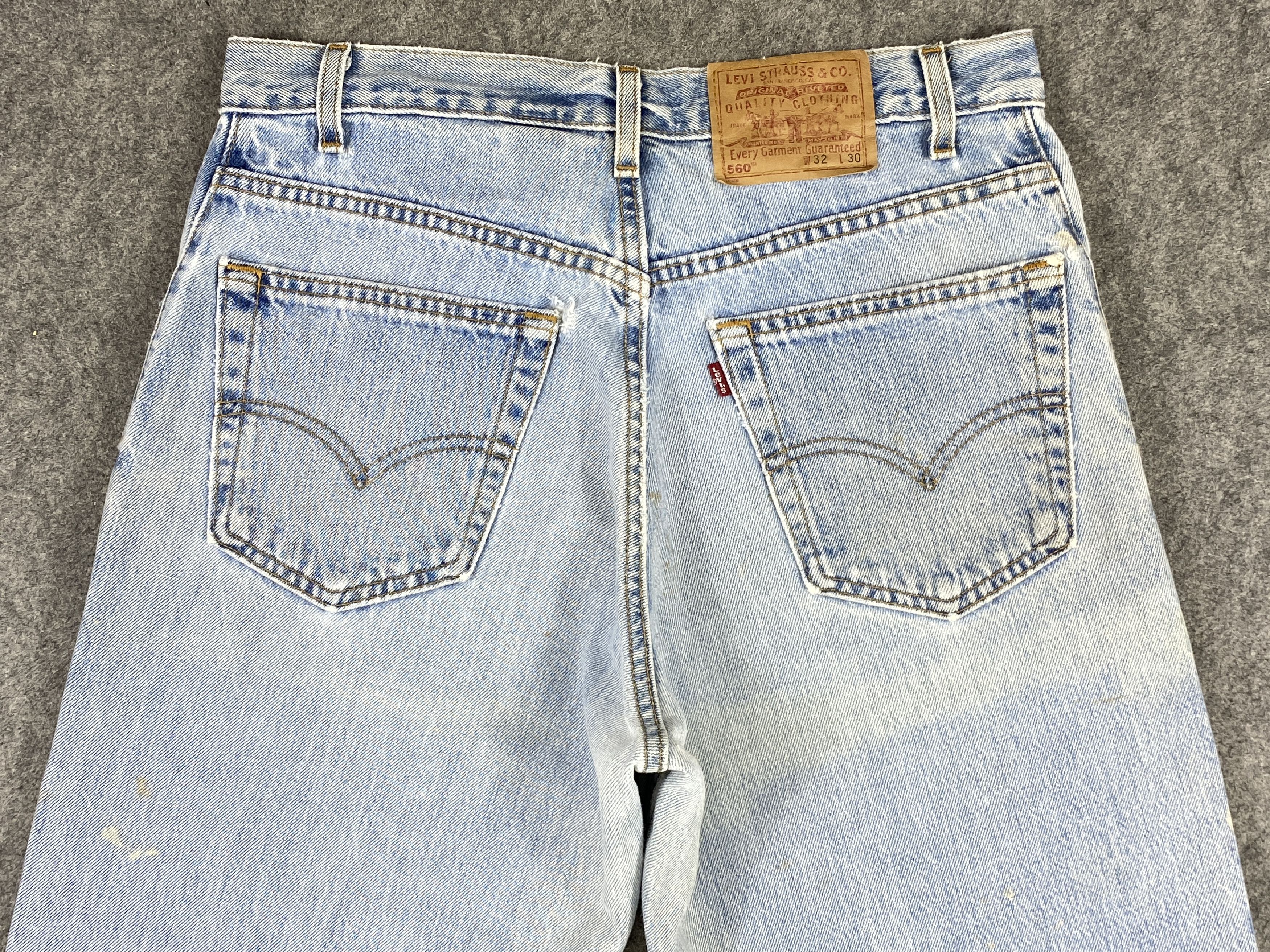 Levi's 90's Light Blue Wash Vintage Levi's 560 USA 32x29.5 JN1833 Size US 32 / EU 48 - 4 Thumbnail