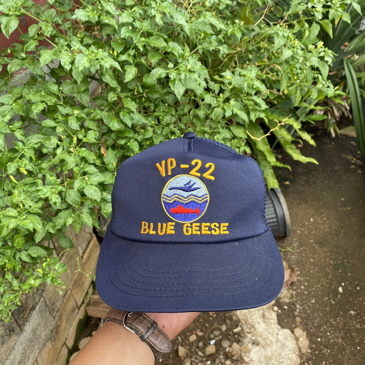 Vintage Vintage Hat Blue Geese Navy Size ONE SIZE - 1 Thumbnail