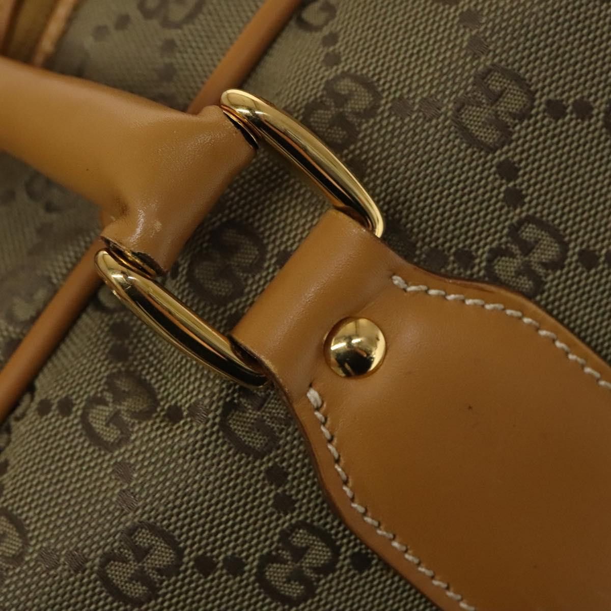 Gucci GUCCI GG Canvas Boston Bag Gold Beige Size ONE SIZE - 17 Thumbnail