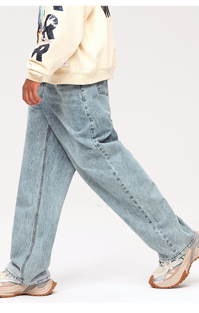 Japanese Brand × Jean Vintage washed casual loose versatile straight jeans Size US 32 / EU 48 - 3 Thumbnail