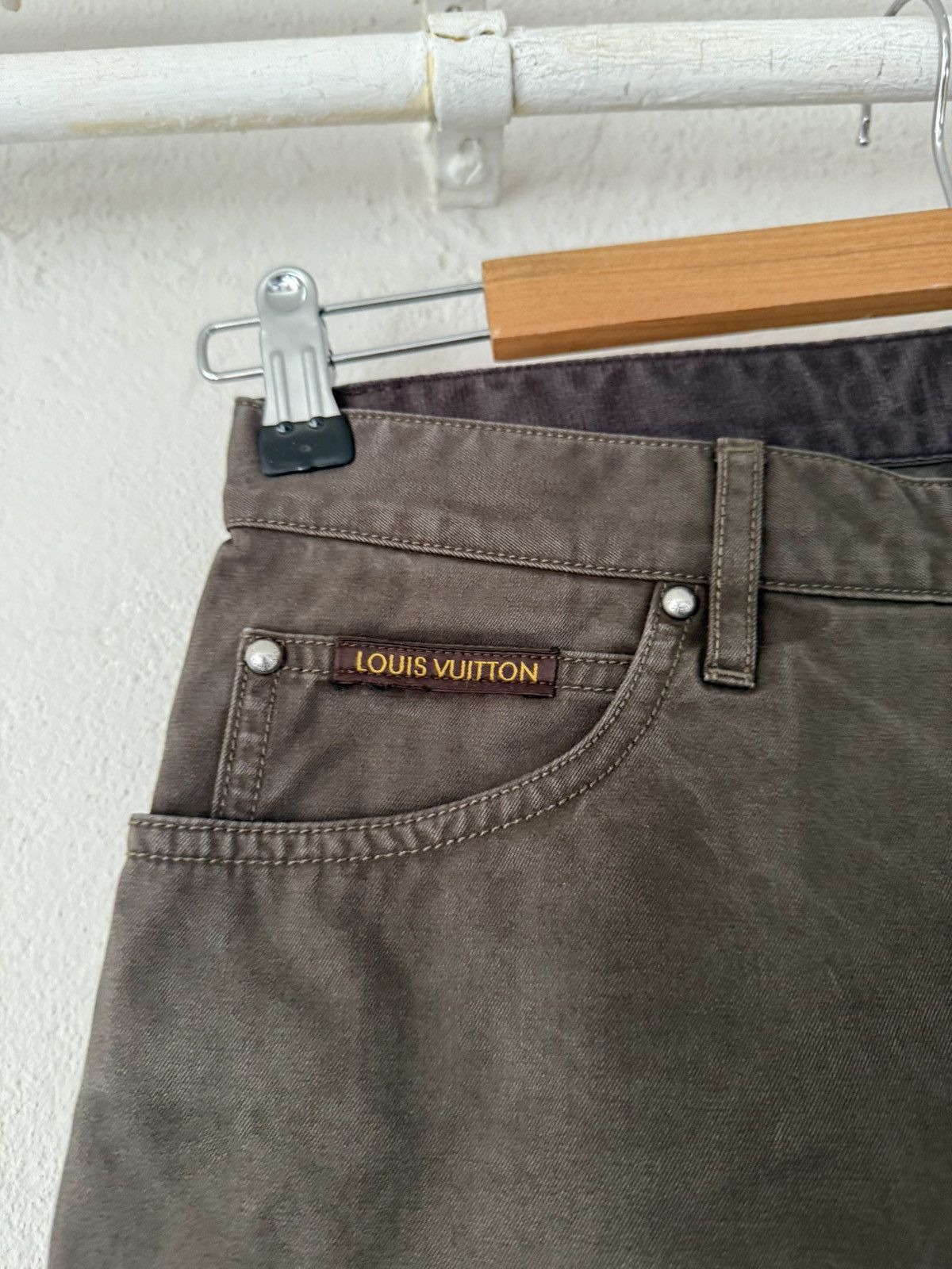 Louis Vuitton Washed Olive Jeans Size US 29 - 6 Thumbnail