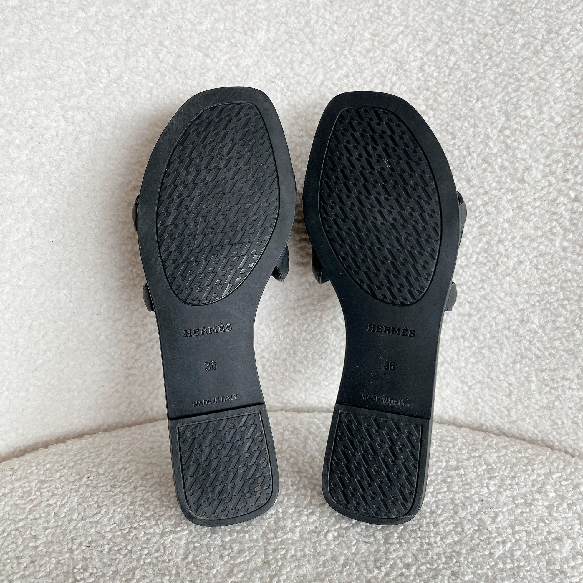 Hermes Hermes Oran Slipper Black 36 Size US 5.5 / IT 35.5 - 5 Thumbnail