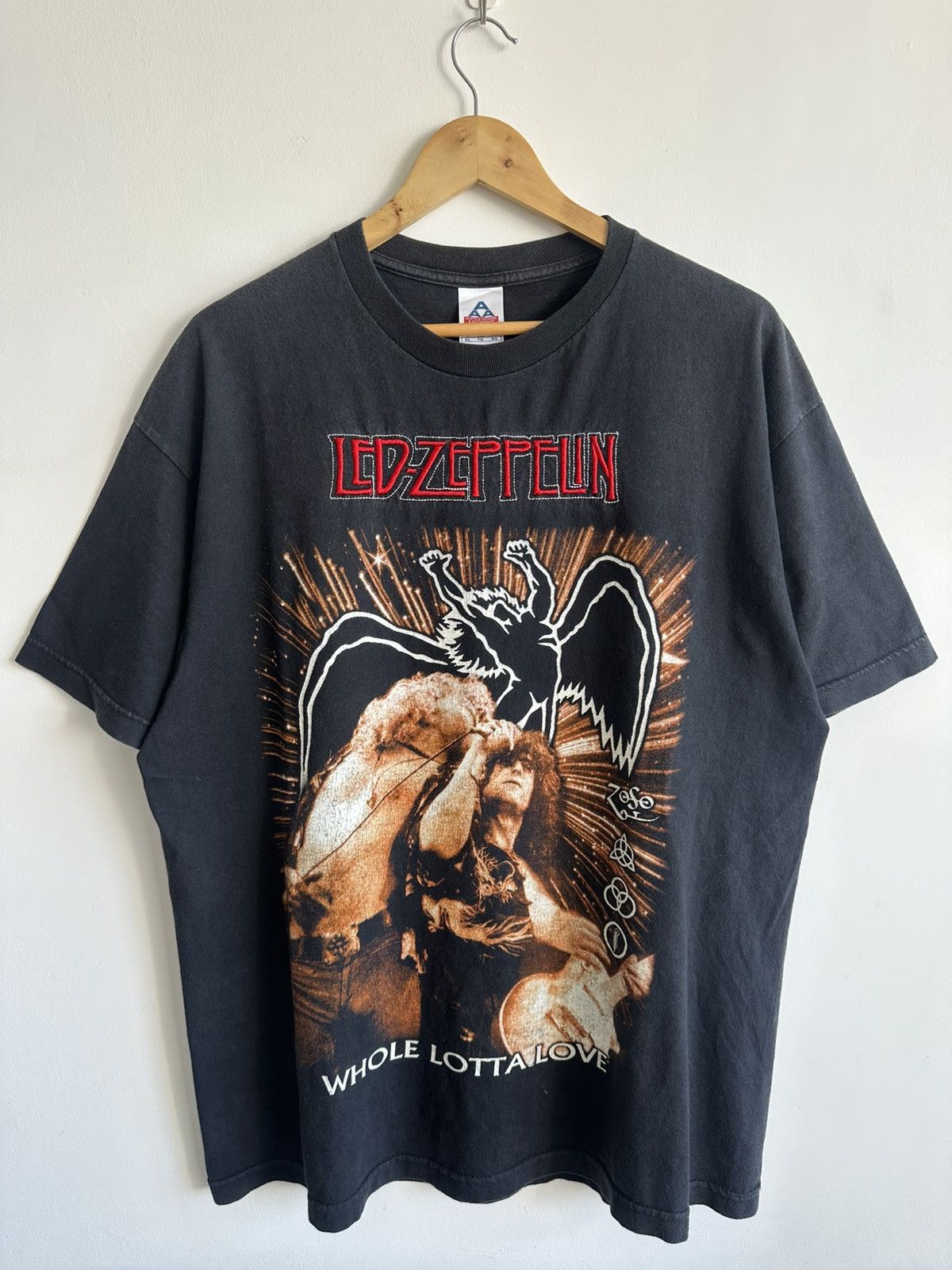 Band Tees × Led Zeppelin × Vintage Vintage Led Zeppelin Whole Lotta Love Rare Design Band Tees Size US XL / EU 56 / 4 - 2 Thumbnail