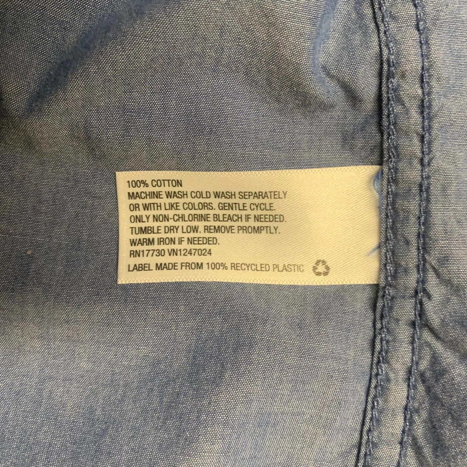 Other Goodfellow & Co Men's S Light Blue Denim Button Shirt Size US S / EU 44-46 / 1 - 11 Thumbnail