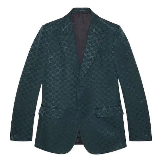 Gucci o1loc1c0326 770369 GG Cotton Faille Jacket in Green Size US M / EU 48-50 / 2 - 1 Thumbnail