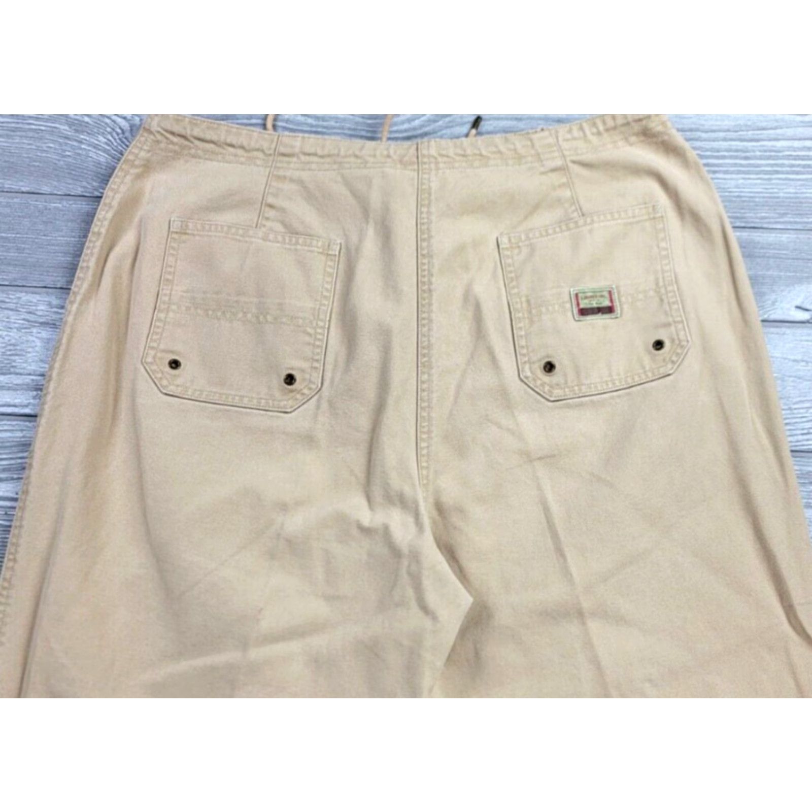 Ralph Lauren Lauren Ralph Lauren Women Pants 14 High Waist Drawstring Canvas Beige 34x28 Size 36" / US 14 / IT 50 - 5 Thumbnail