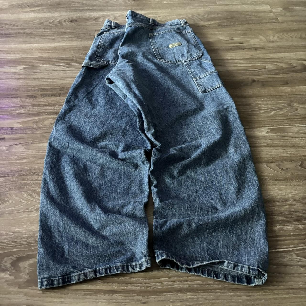 Vintage Crazy Vintage Y2K/2000s Baggy Medium Wash Skater Carpenter Denim Jeans! 40x30 Size US 40 / EU 56 - 4 Thumbnail