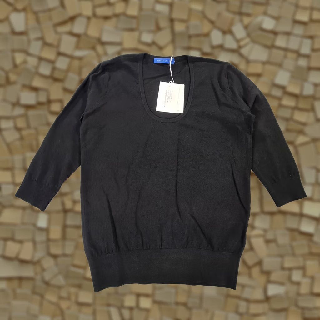 Vintage Winser London Jumper XS Black 3/4 Sleeve Scoop Neck Pullover Womens Knit Lightweight Regular Casual NYC London Theme Size XS / US 0-2 / IT 36-38 - 1 Thumbnail