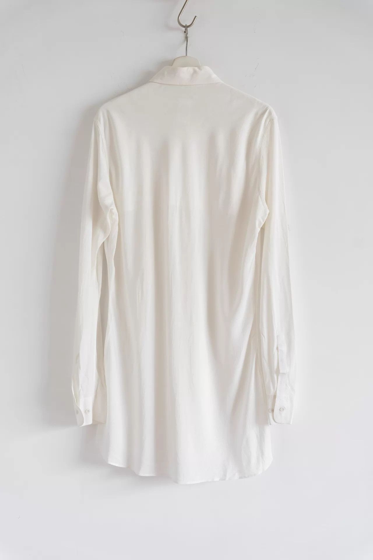 Yohji Yamamoto Yohji Yamamoto 03AW Mens Arc-Cut Rayon White Shirt Size US L / EU 52-54 / 3 - 2 Thumbnail