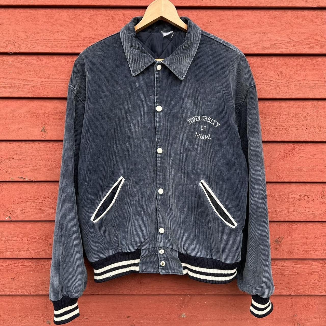 Vintage Vintage University Of Miami Corduroy Varsity Jacket Size US XL / EU 56 / 4 - 1 Thumbnail