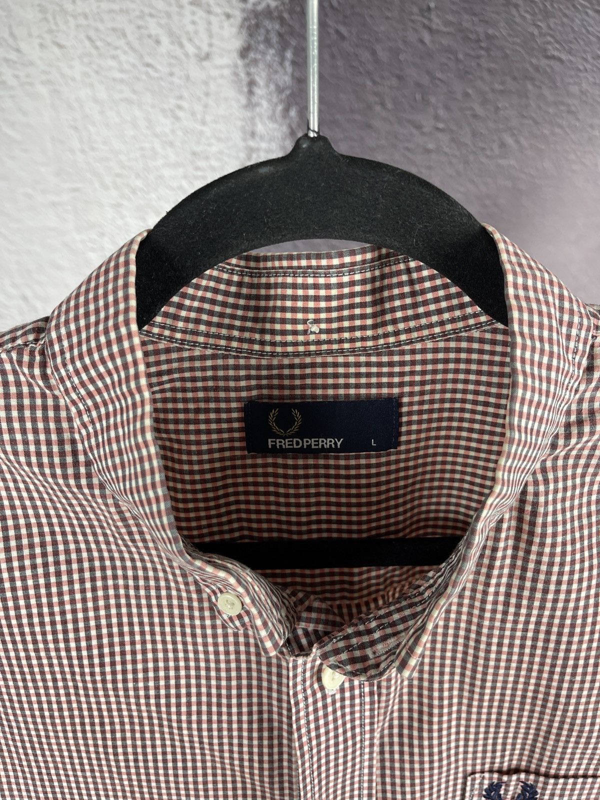 Fred Perry Fred Perry red checkered long sleeve cotton shirt Size US L / EU 52-54 / 3 - 13 Thumbnail