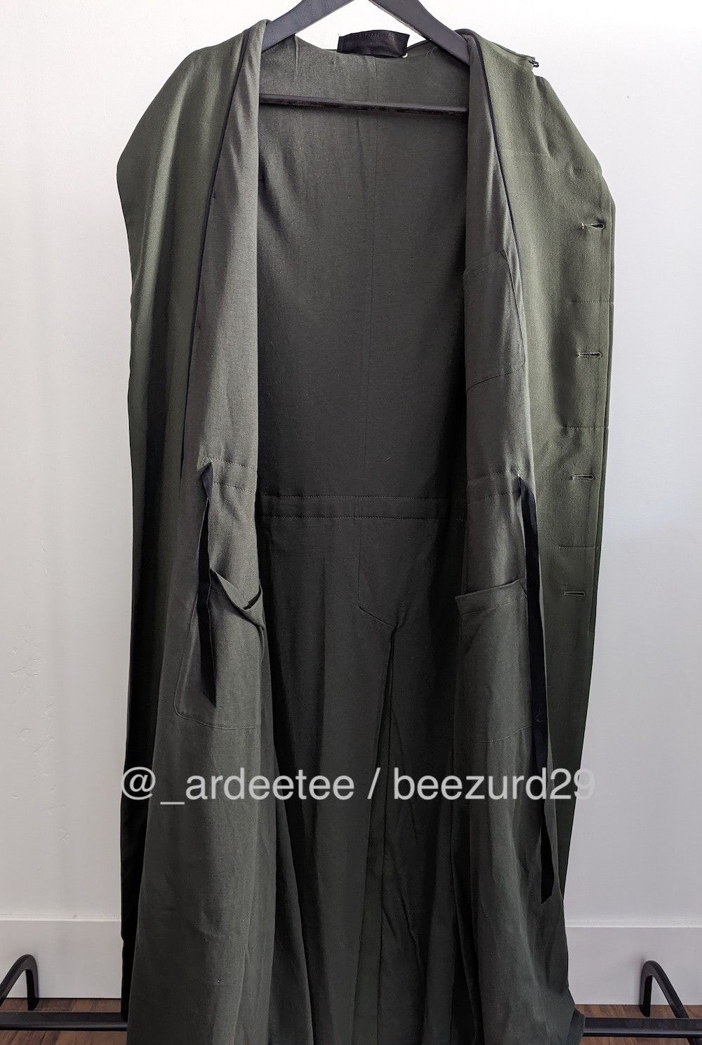 Haider Ackermann *NEW* AZURITE SILK JERSEY LONG COAT $3,000 Size US M / EU 48-50 / 2 - 7 Thumbnail
