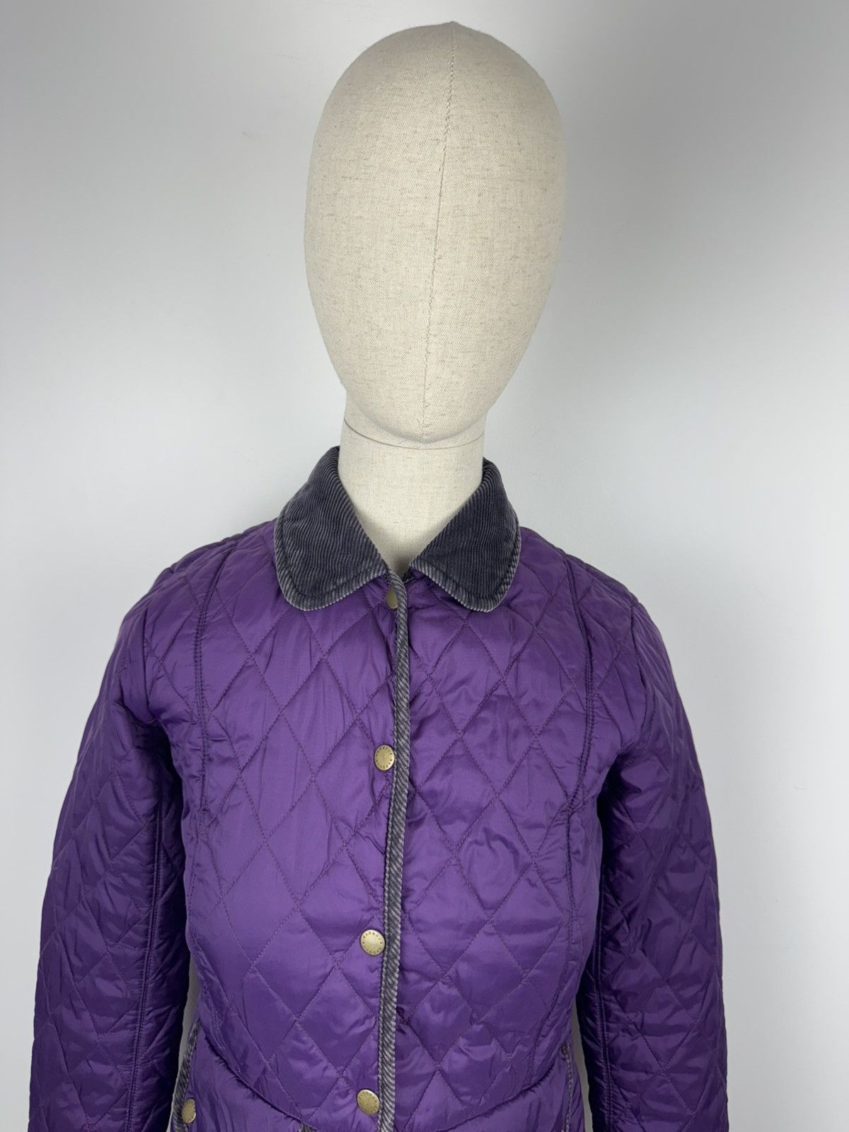 Barbour × Vintage Men’s Vintage Barbour Quit Jacket Purple size 4 Size S / US 4 / IT 40 - 2 Thumbnail