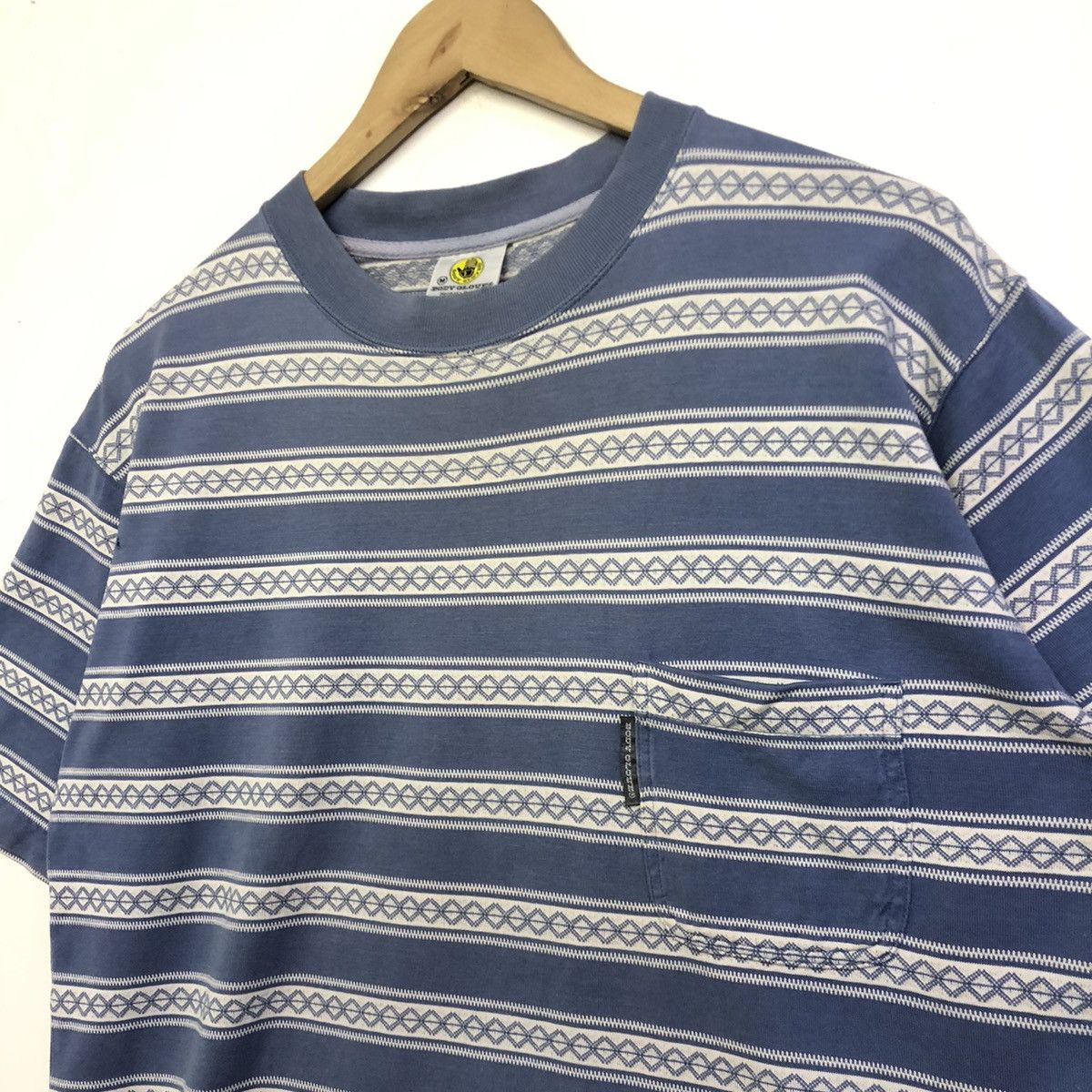 Body Glove × Vintage Vintage Body Glove Motive Stripe Pocket Tshirt Size US M / EU 48-50 / 2 - 9 Thumbnail