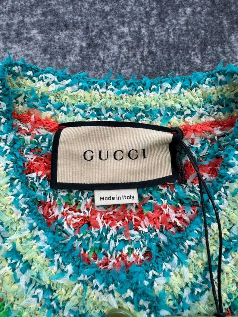 Gucci Gucci Candy-colored knitted short-sleeved cardigan 2501-Nex Size US S / EU 44-46 / 1 - 3 Thumbnail
