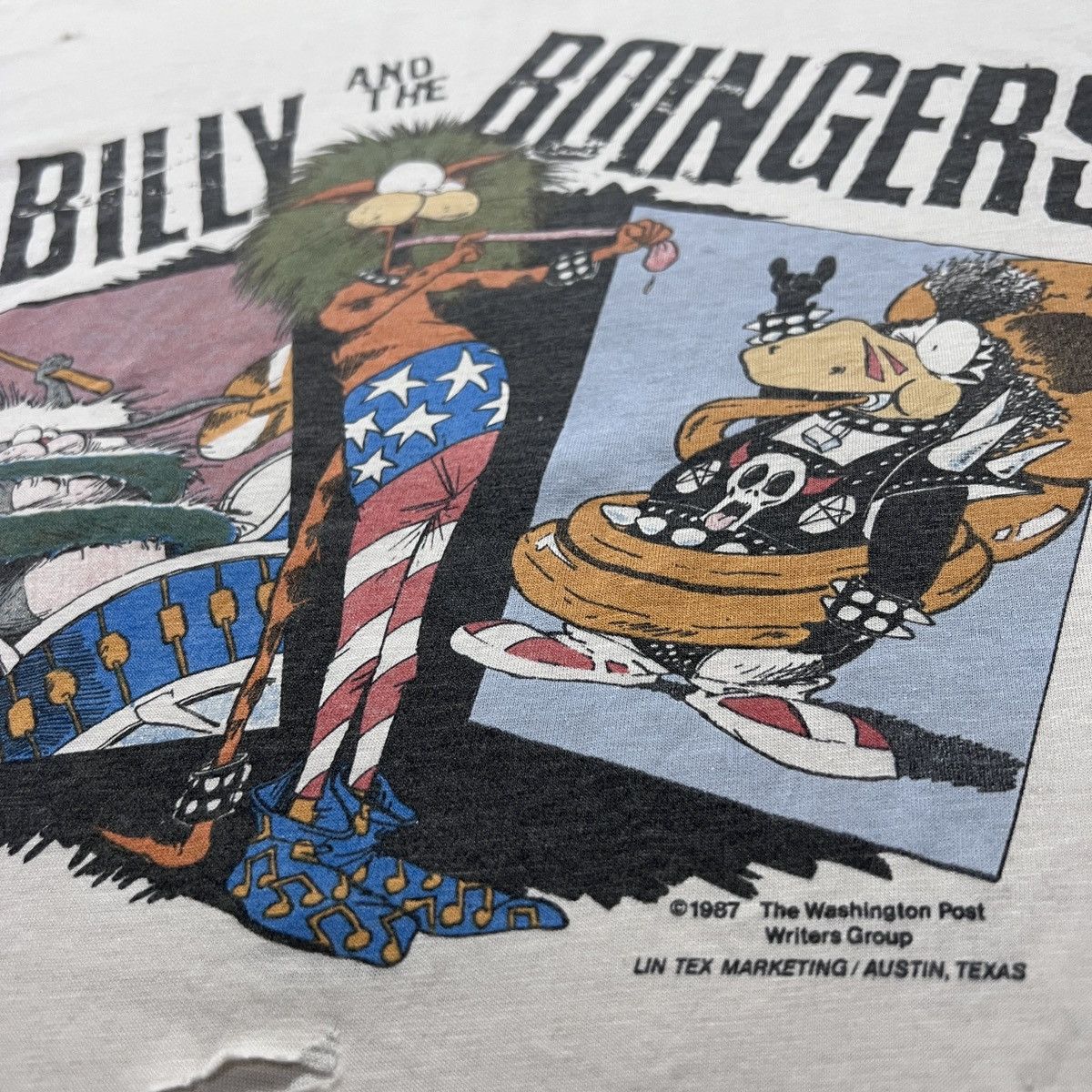 Vintage Vintage 80s Billy And The Boingers World Tour Thrashed Humor Size US M / EU 48-50 / 2 - 10 Thumbnail