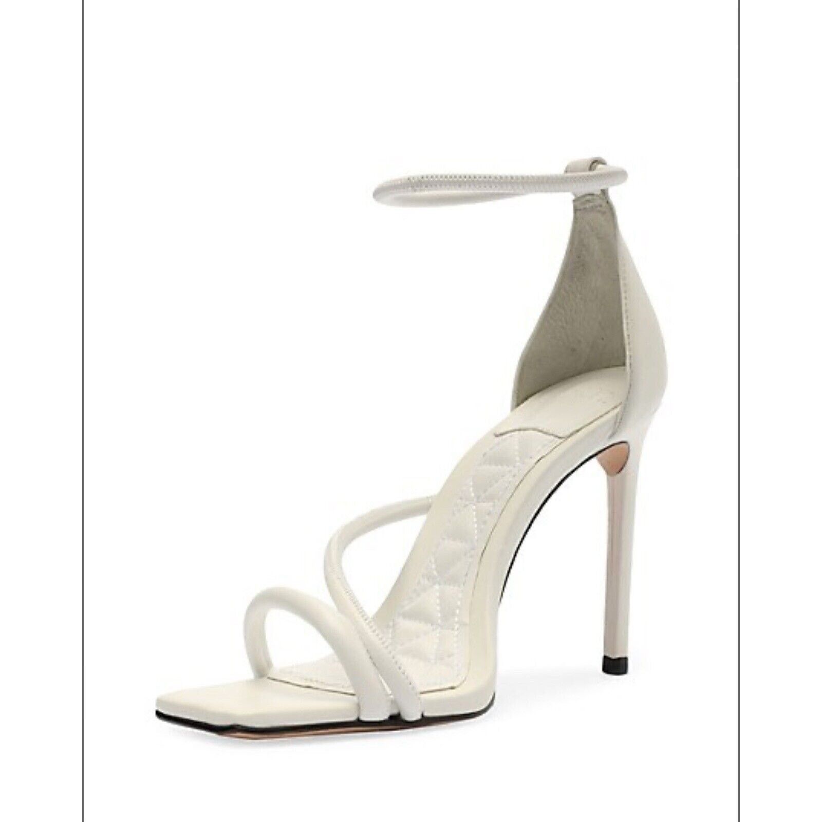 SCHUTZ SCHUTZ Gaiah Ankle Strap Heels White Leather Size 7 EUC (C) Size US 7 / IT 37 - 3 Thumbnail