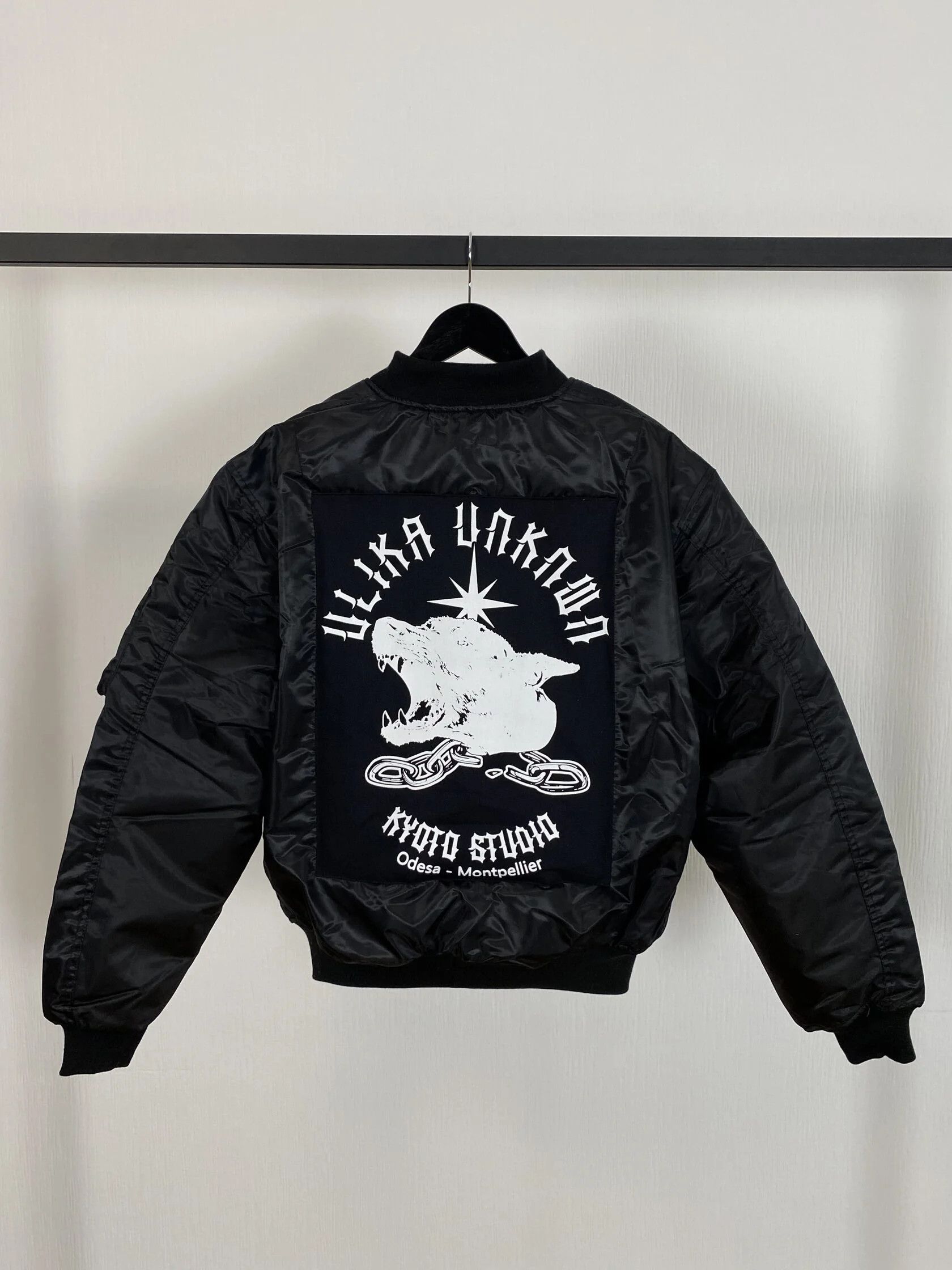 Other Streetwear MA-1 bomber jacket printed black ulika y2k Size US XL / EU 56 / 4 - 4 Thumbnail