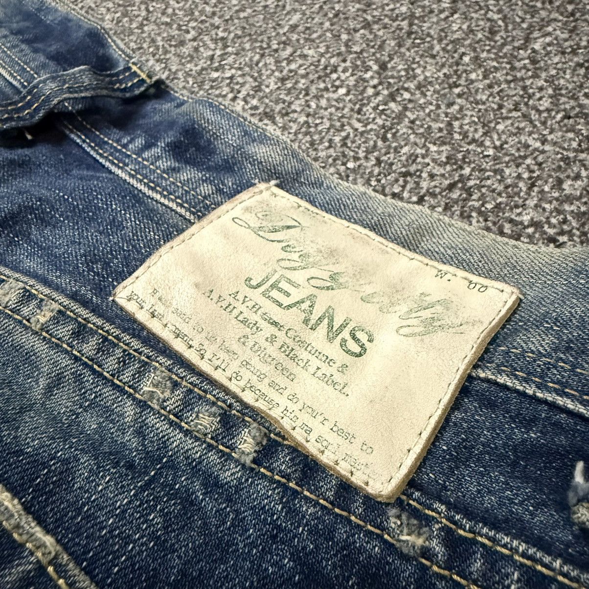 Tornado Mart Flared 🔥🇯🇵 Vintage 90s Diggity Distressed Whisker Jeans Denim Size US 32 / EU 48 - 11 Thumbnail