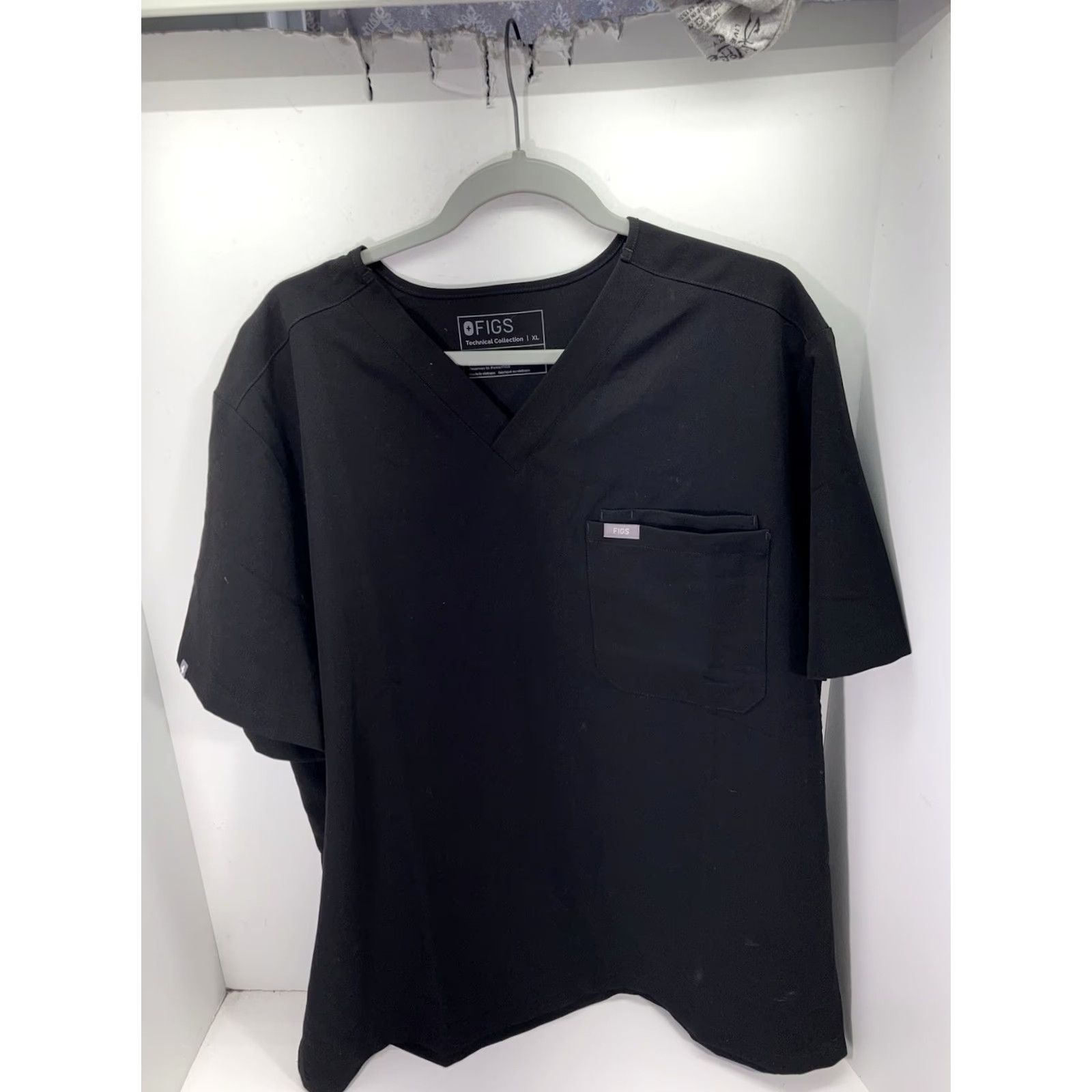 Vintage FIGS Scrubs Shirt Women XL Black Technical Collection Short Sleeve Pocket Shirt Size XL / US 12-14 / IT 48-50 - 2 Thumbnail