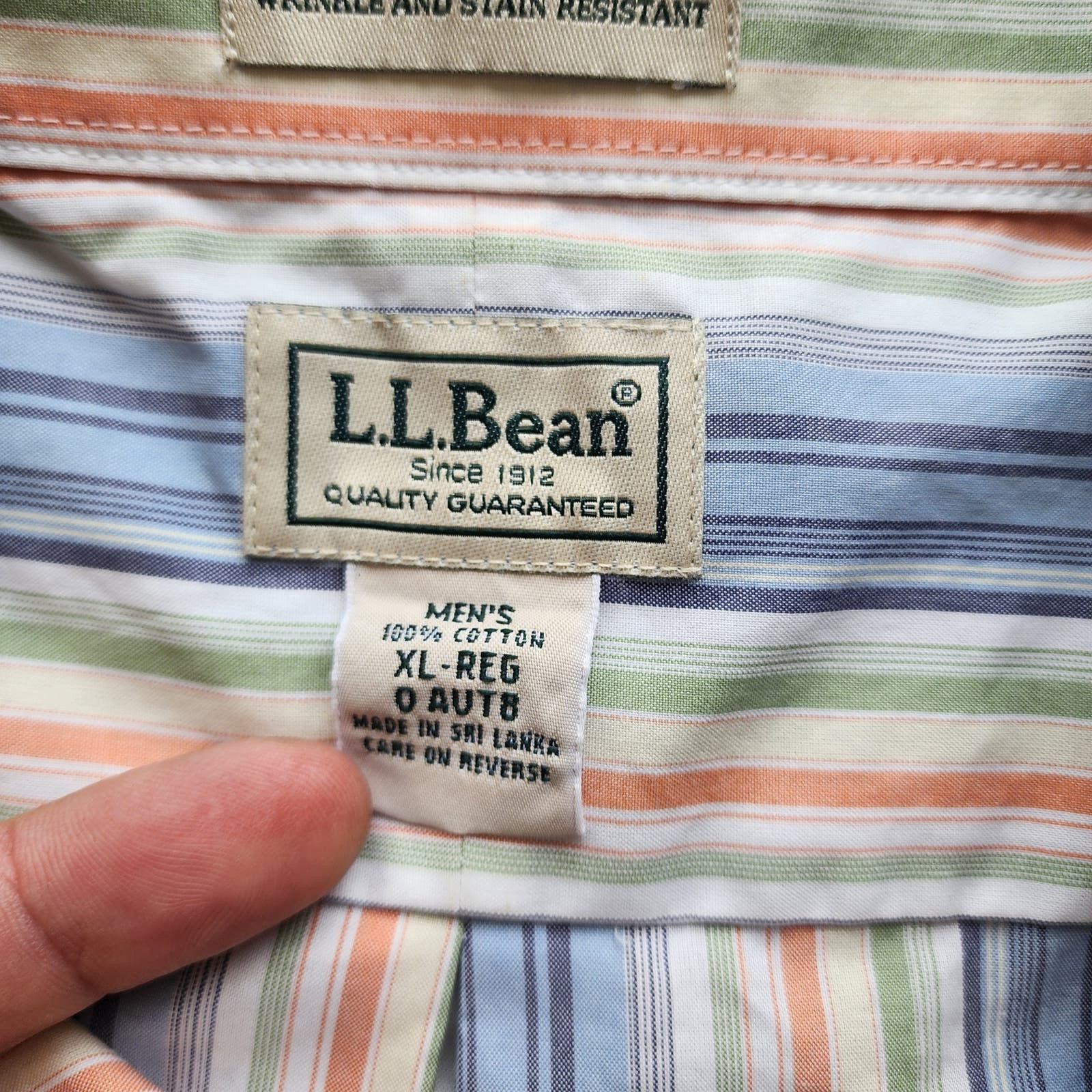 L.L. Bean LL Bean Men's XL Regular Multicolor Striped Button-Up Shirt Size US XL / EU 56 / 4 - 4 Thumbnail