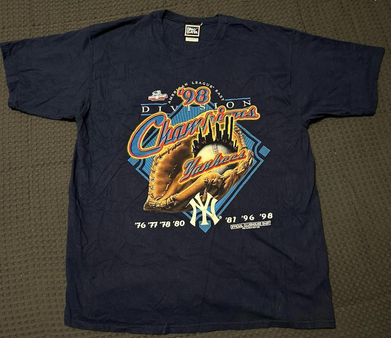 Pro Player Vintage MLB New York Yankees 98 AL East Champions T-Shirt XL Size ONE SIZE - 1 Thumbnail